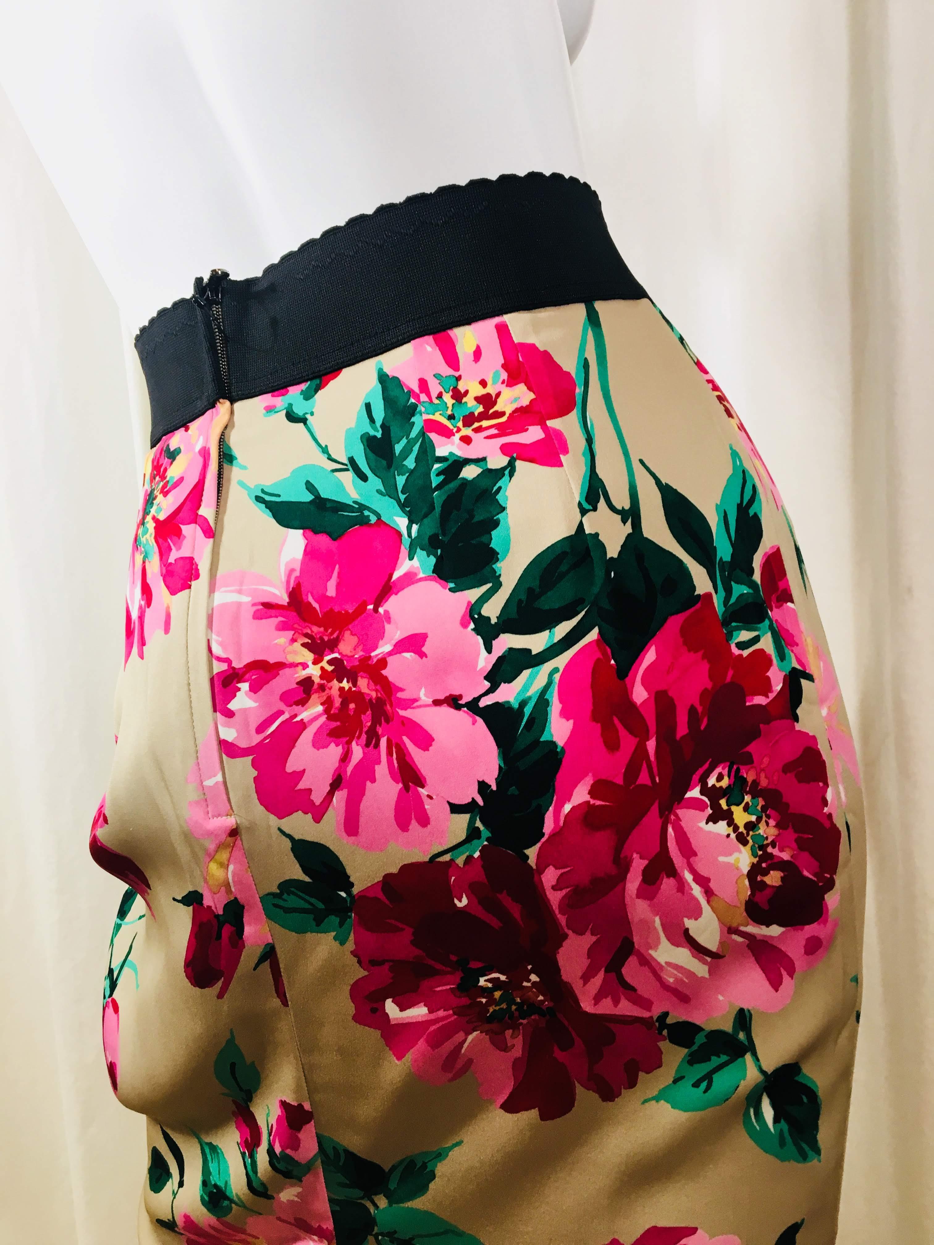 Dolce & Gabbana Silk Pencil Skirt 2