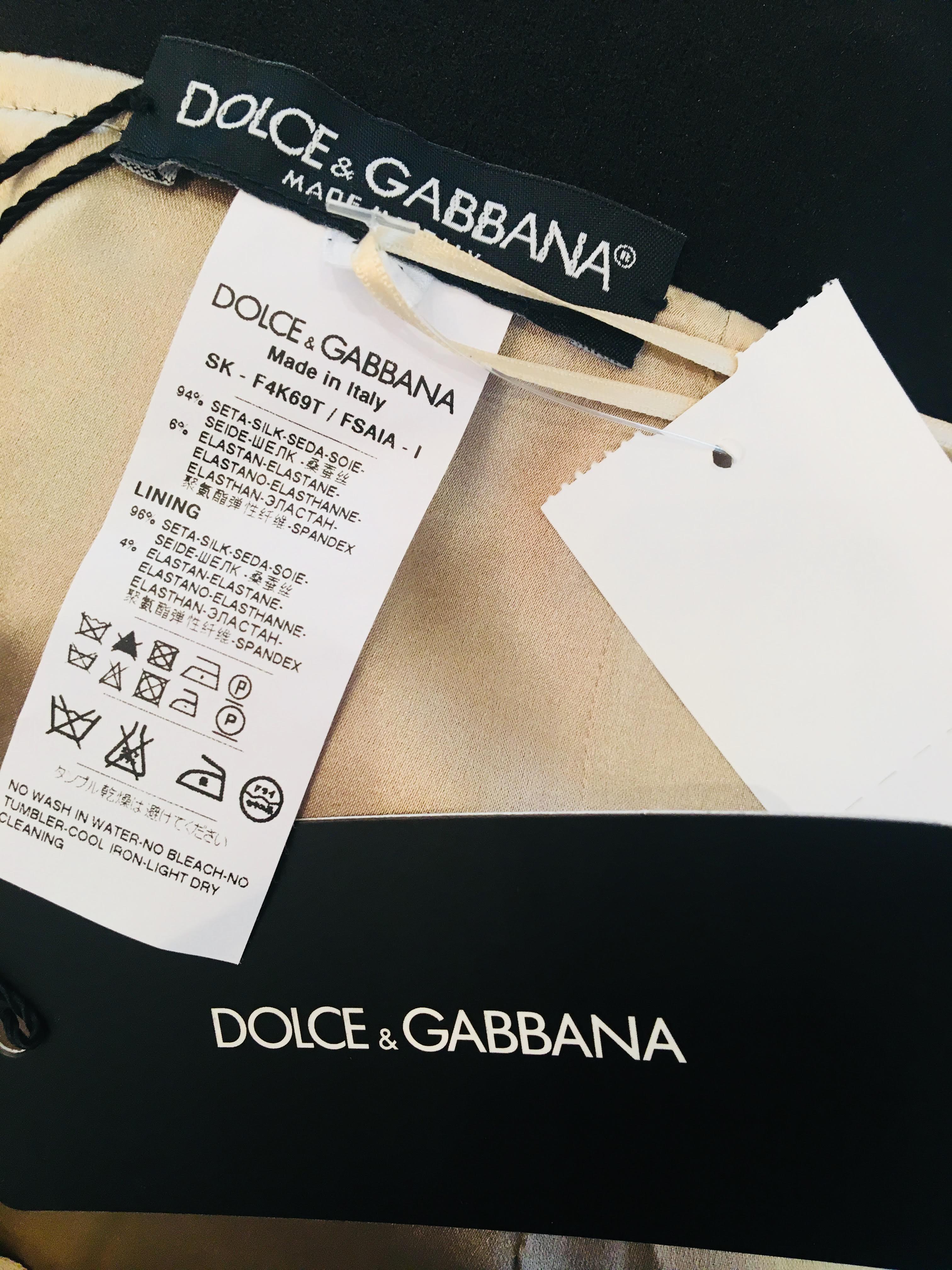 Dolce & Gabbana Silk Pencil Skirt 4