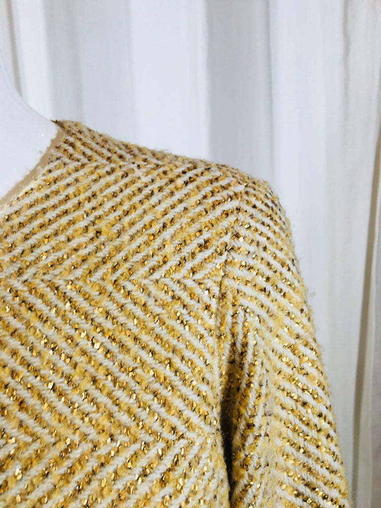 Chanel Gold 2 PC Skirt Suit at 1stDibs