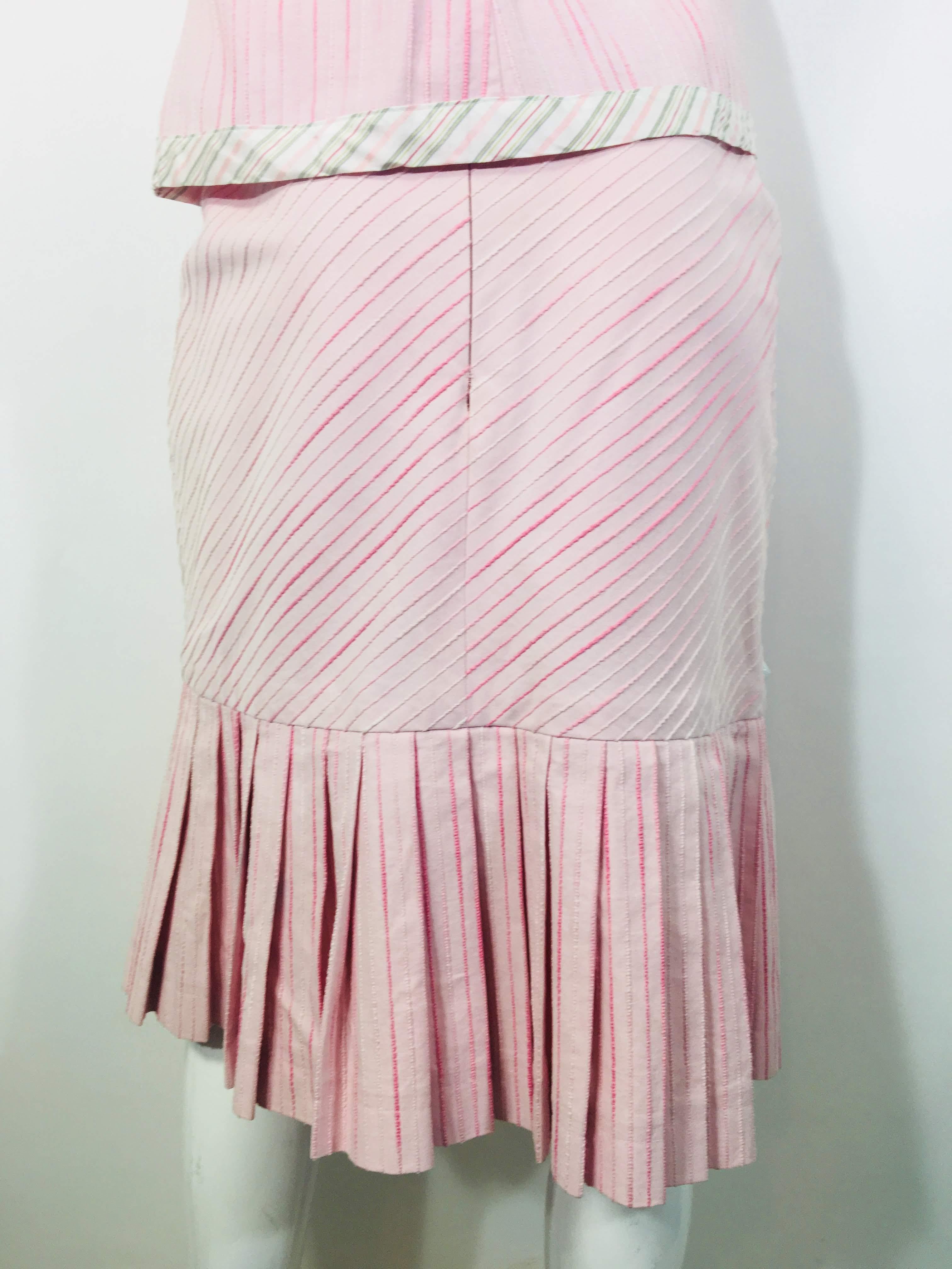 Chanel 2 PC Pleated Skirt And Strappy Top  6