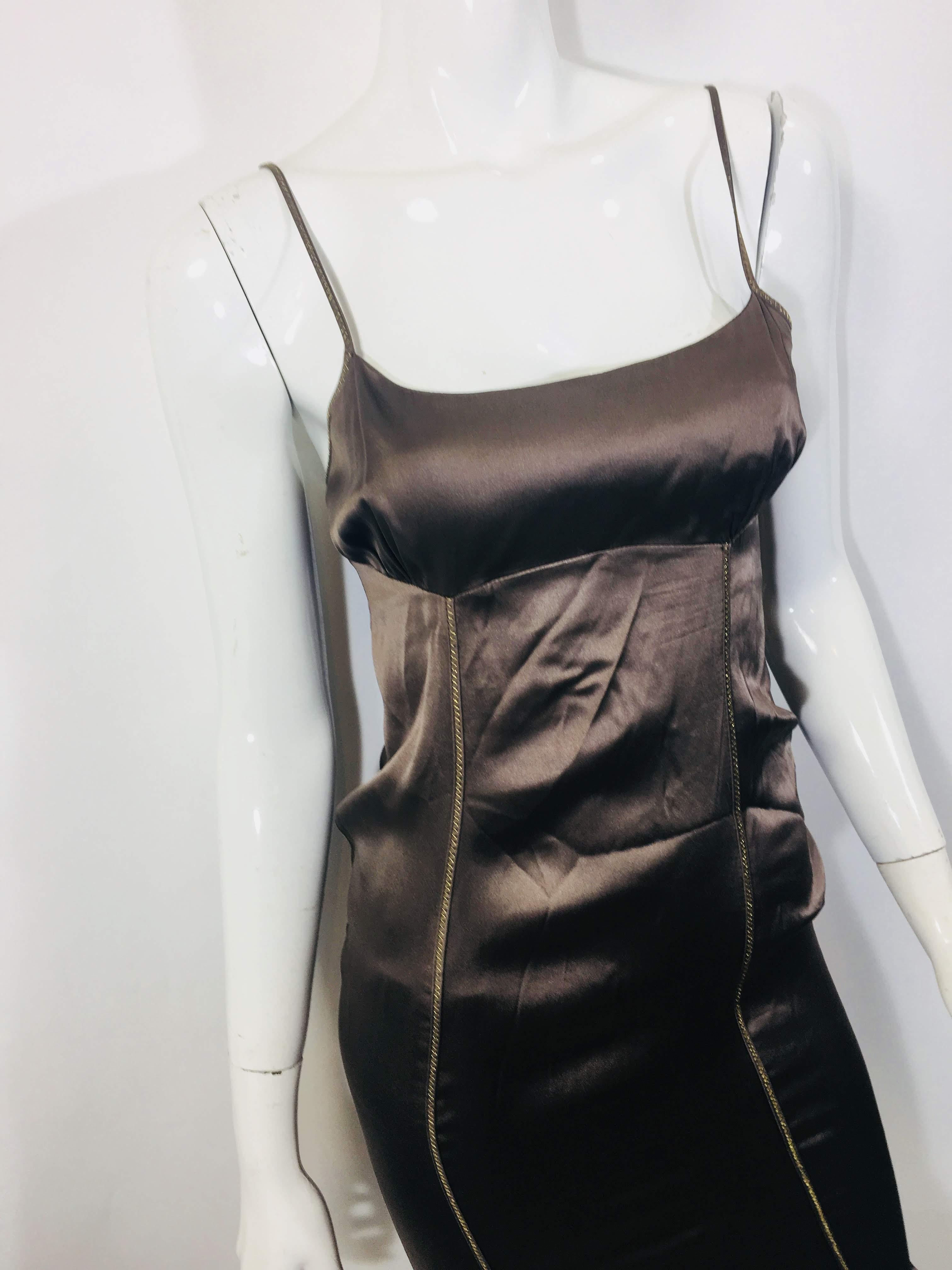 Black Just Cavalli Silk Pleated Dress
