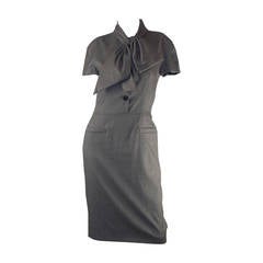 Dior Bowtie-Collar Dress