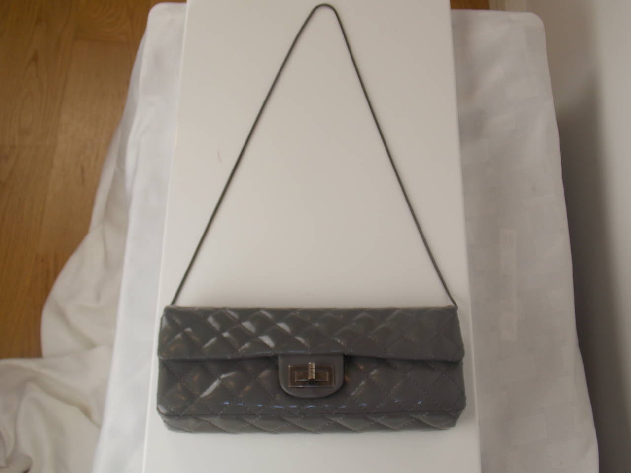 Women's Chanel Patent Leather Clutch with Chain Strap