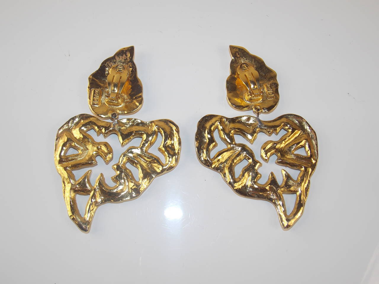 Women's YSL 18 K Gold Plated Runway Earrings