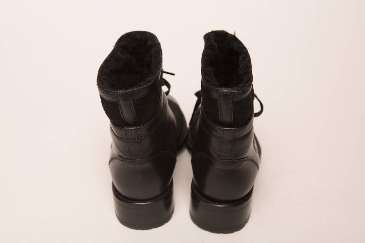 CHANEL Black Ankle Boot In Excellent Condition In Bridgehampton, NY