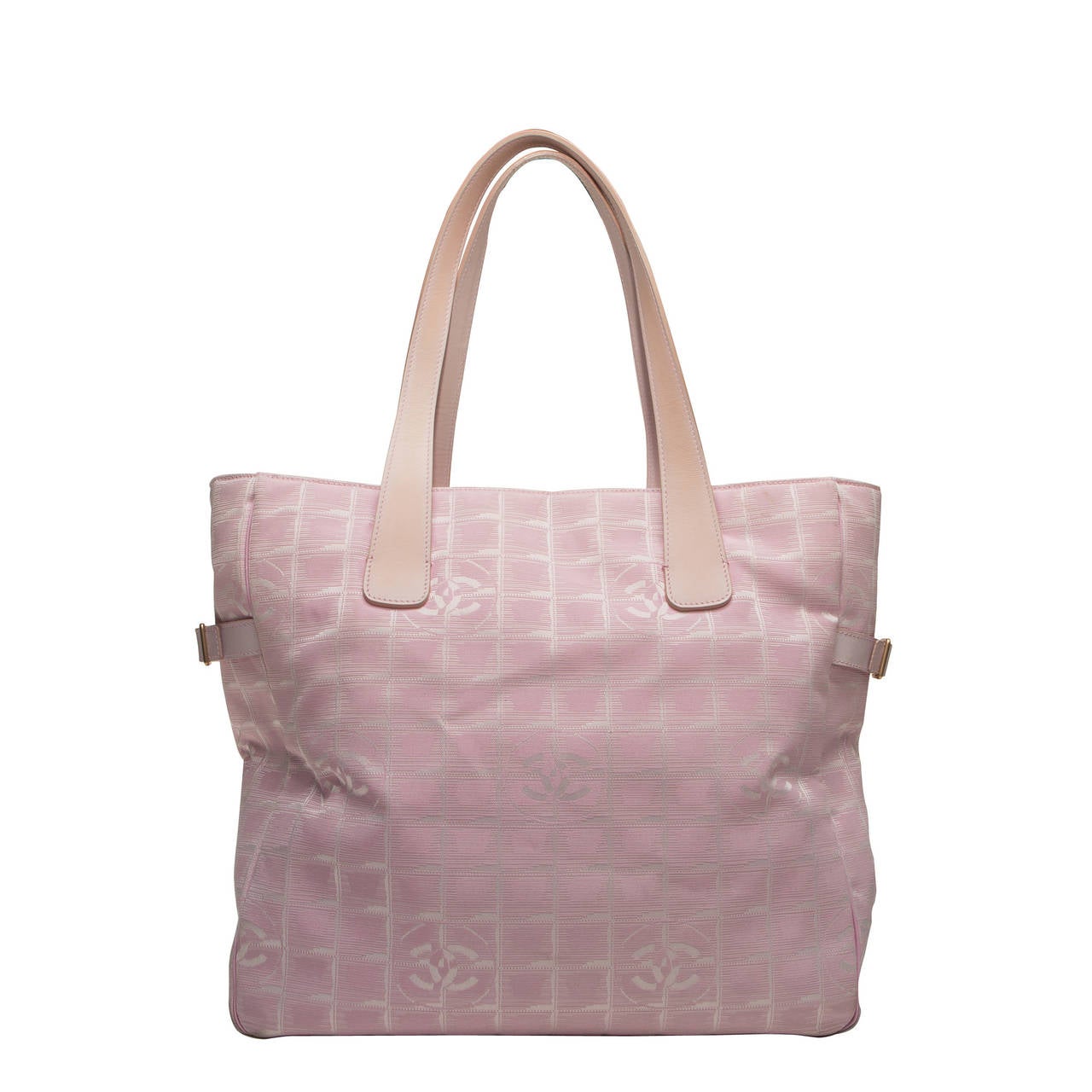 Chanel Logo Fabric Tote Pink Shopper at 1stDibs