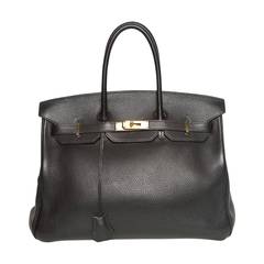 Hermes Birkin Black Togo Leather Bag