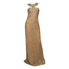 Oscar del la Renta beaded Crystal Gown