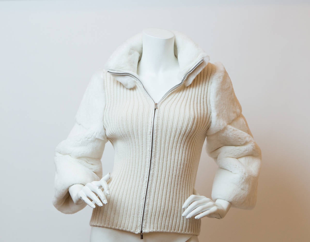 Manrico Cashmere and Mink Sweater Jacket 1