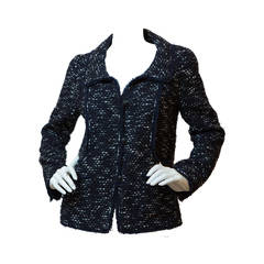 CHANEL Tweed Black and White Blazer