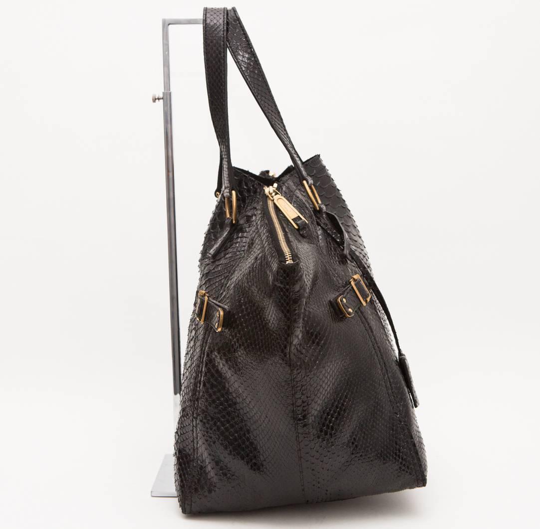 YSL Black Python \u0026#39;Downtown Tote\u0026#39; Bag For Sale at 1stdibs  