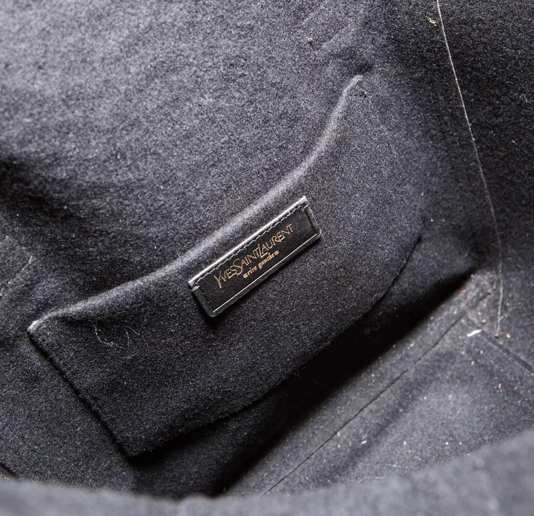 Women's YSL Black Python 'Downtown Tote'  Bag