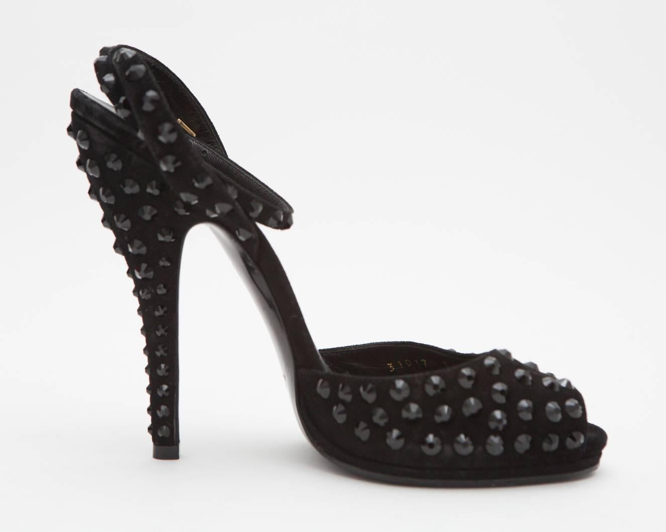 Women's Gucci Black Open-Toe Stiletto Sandals