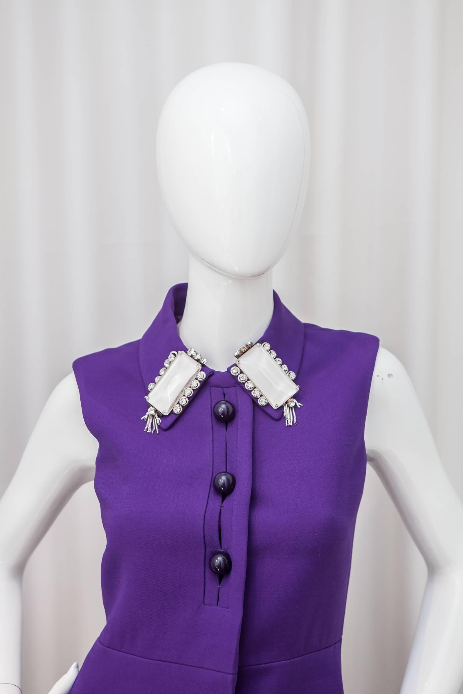 Purple wool/silk blend 2 Piece pant suit.