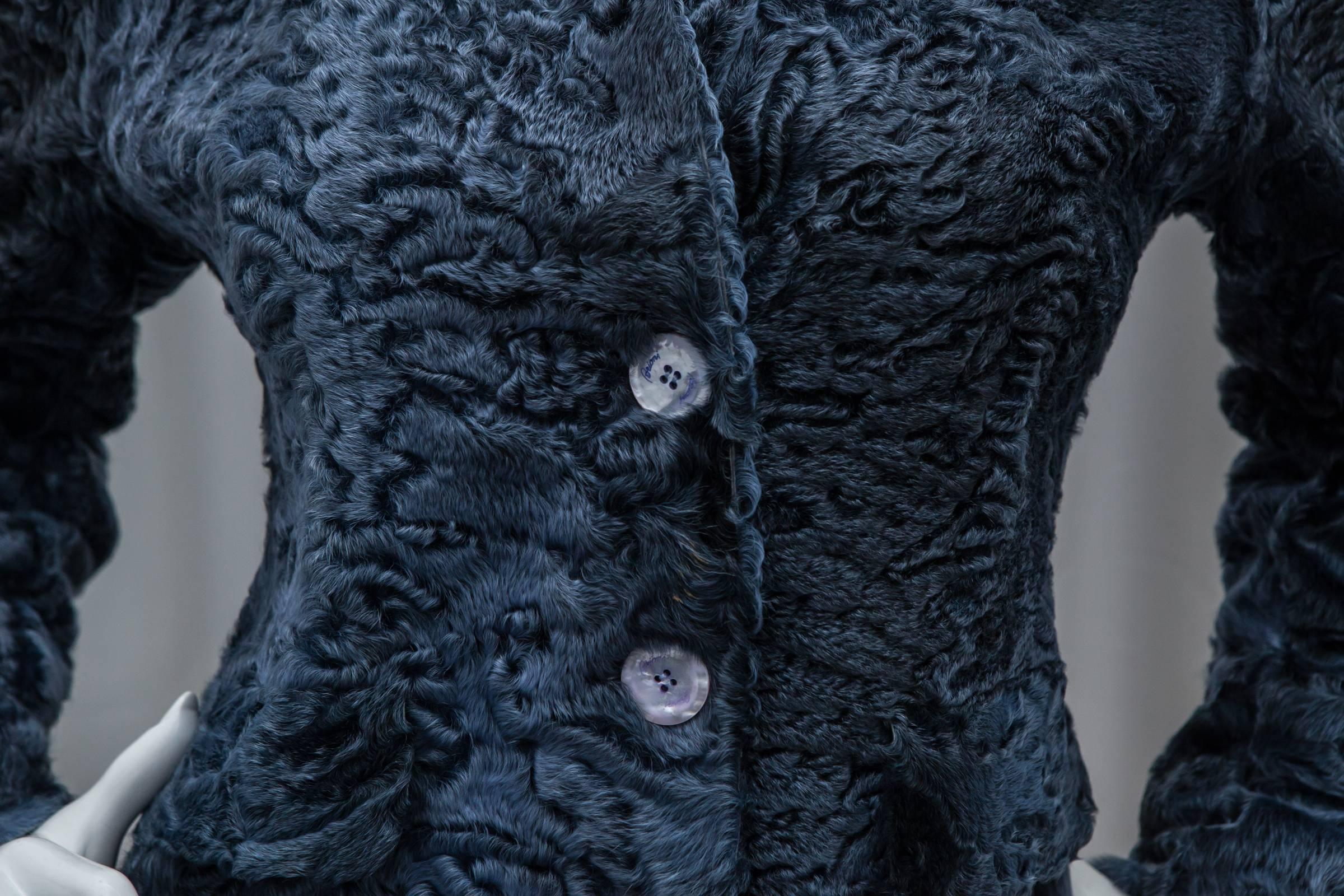 Women's Brioni Blue Persian Lamb Jacket