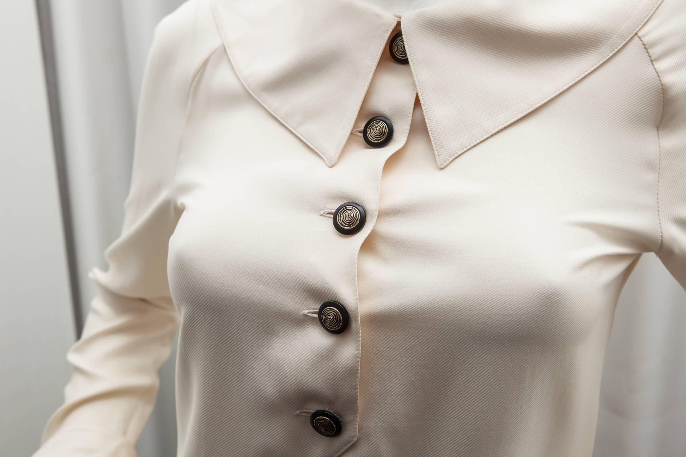 Valentino Boutique Cream Blouse  1