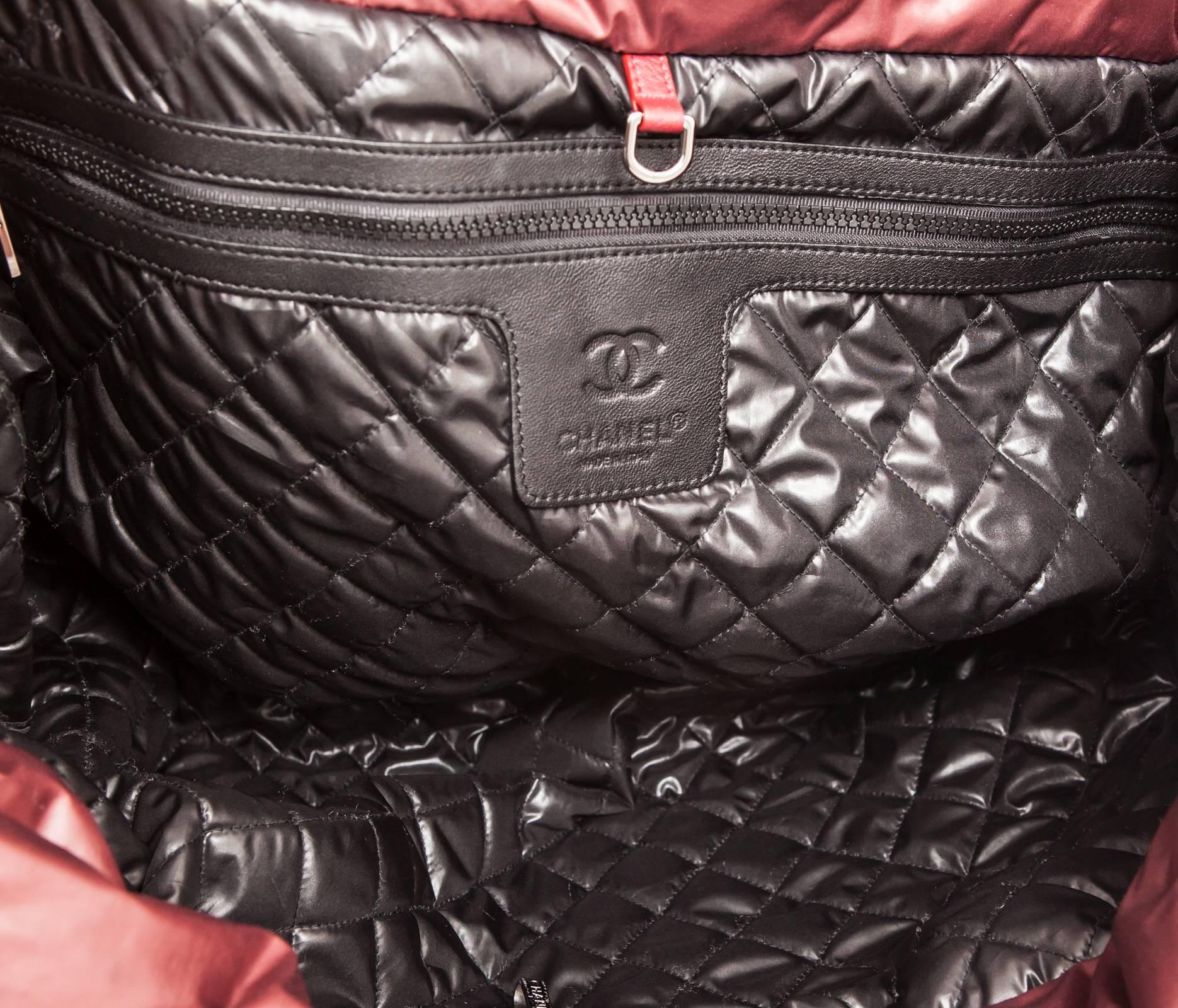 Chanel 'Coco Cocoon' Burgundy Weekender Bag 1