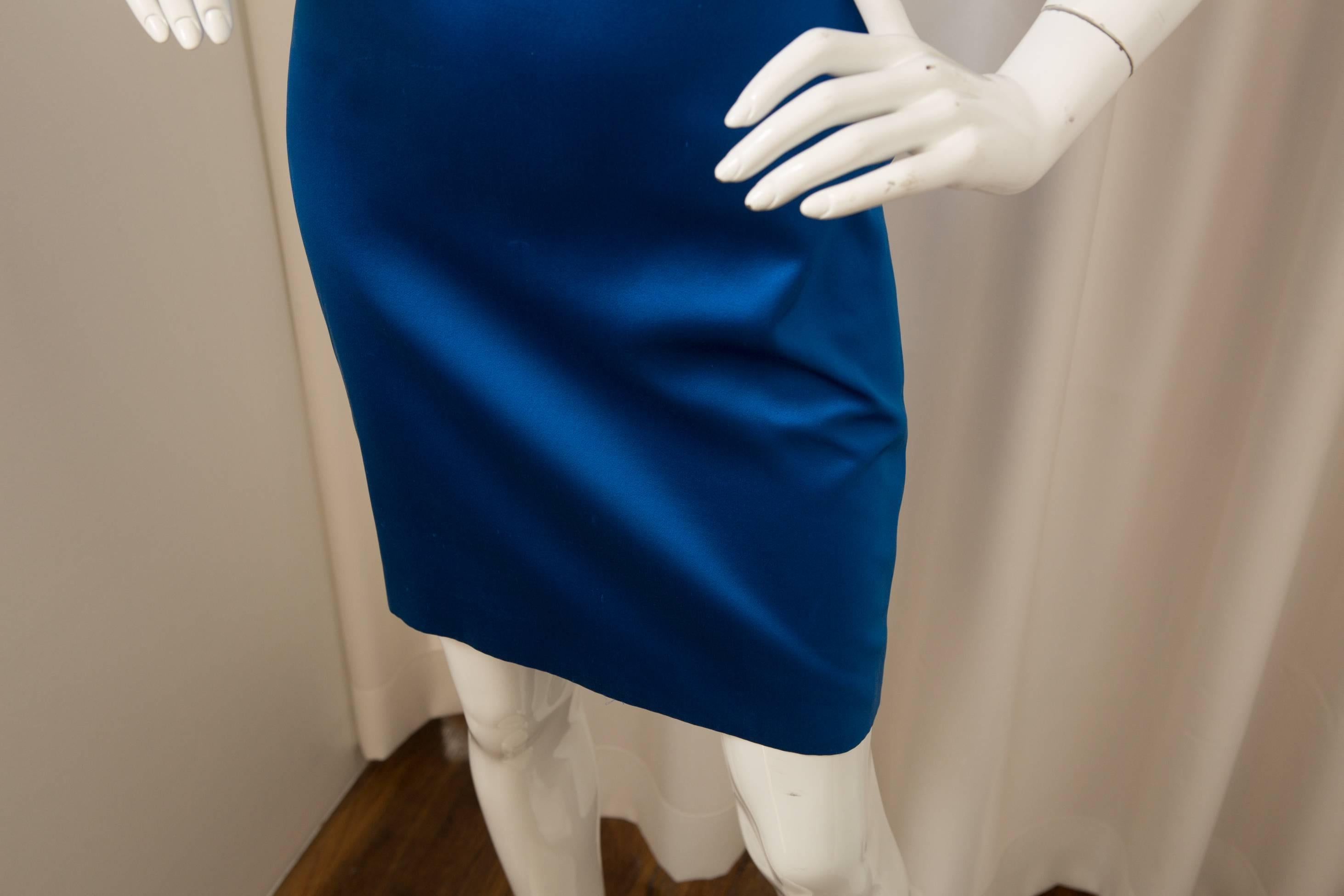 Women's Alexander McQueen Royal Blue Short Sleeve Dress