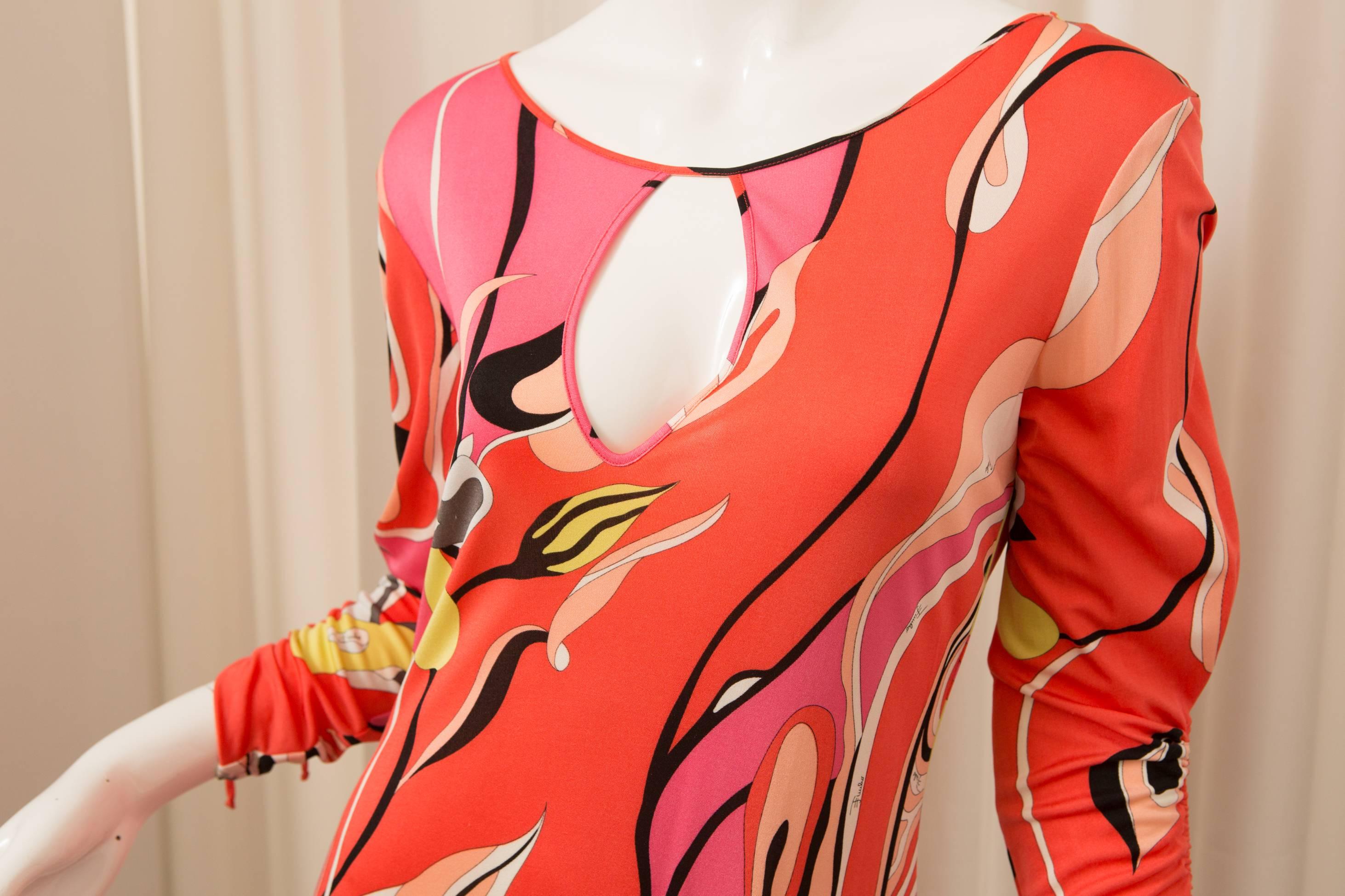 Women's Emilio Pucci Silk  Signature Printed Dress