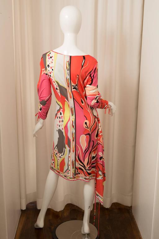 Emilio Pucci Silk Signature Printed Dress For Sale at 1stDibs