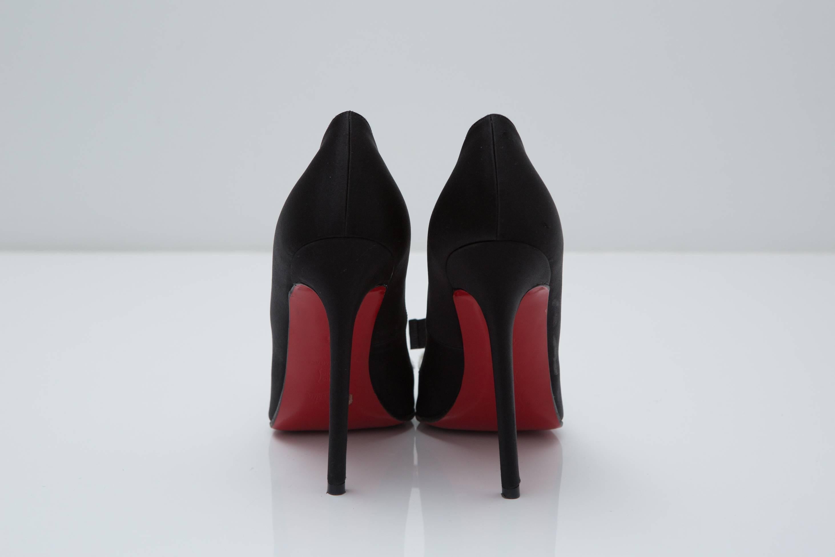 Christian Louboutin Black and White Pointy Toe Pumps 1