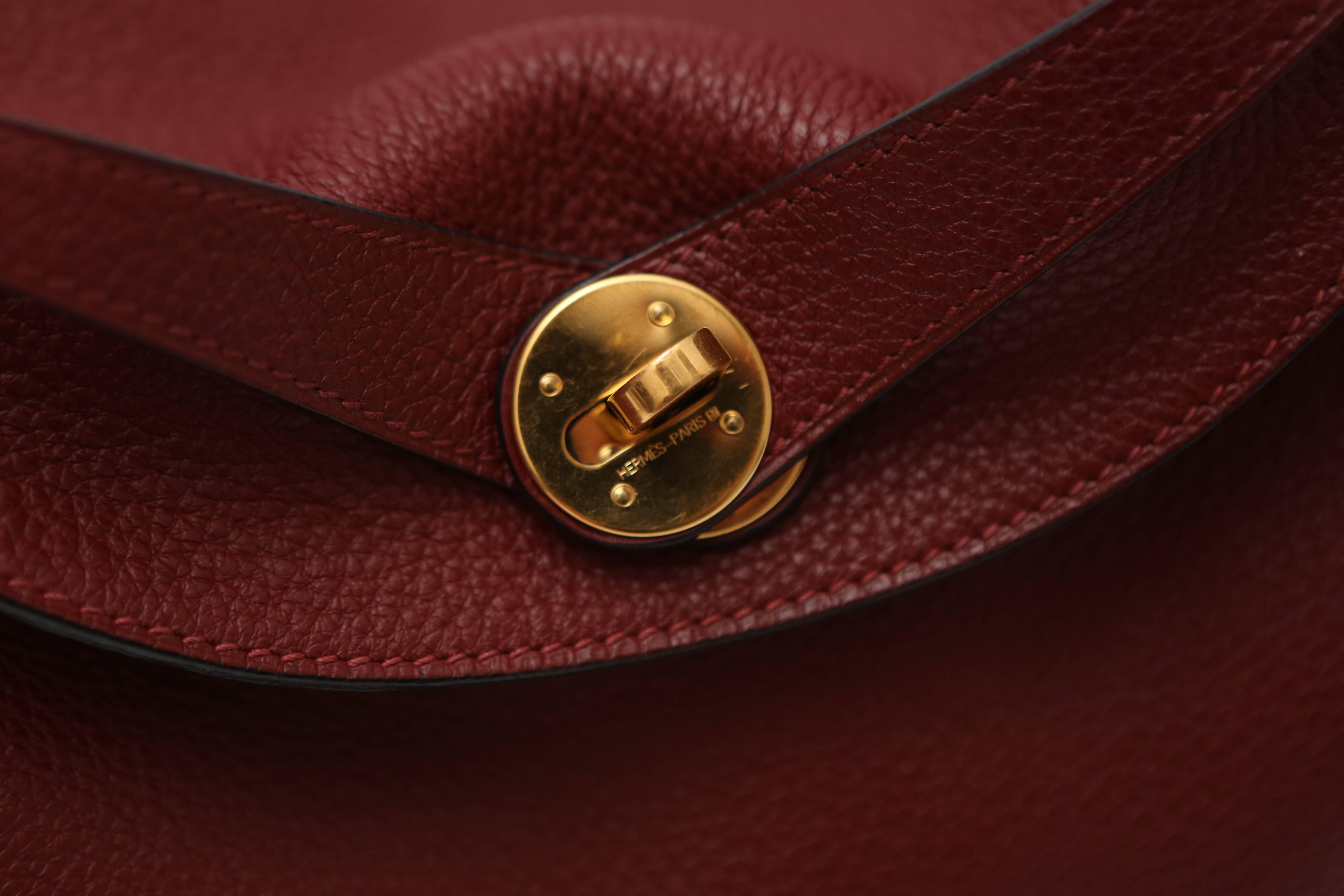 hermes burgundy bag