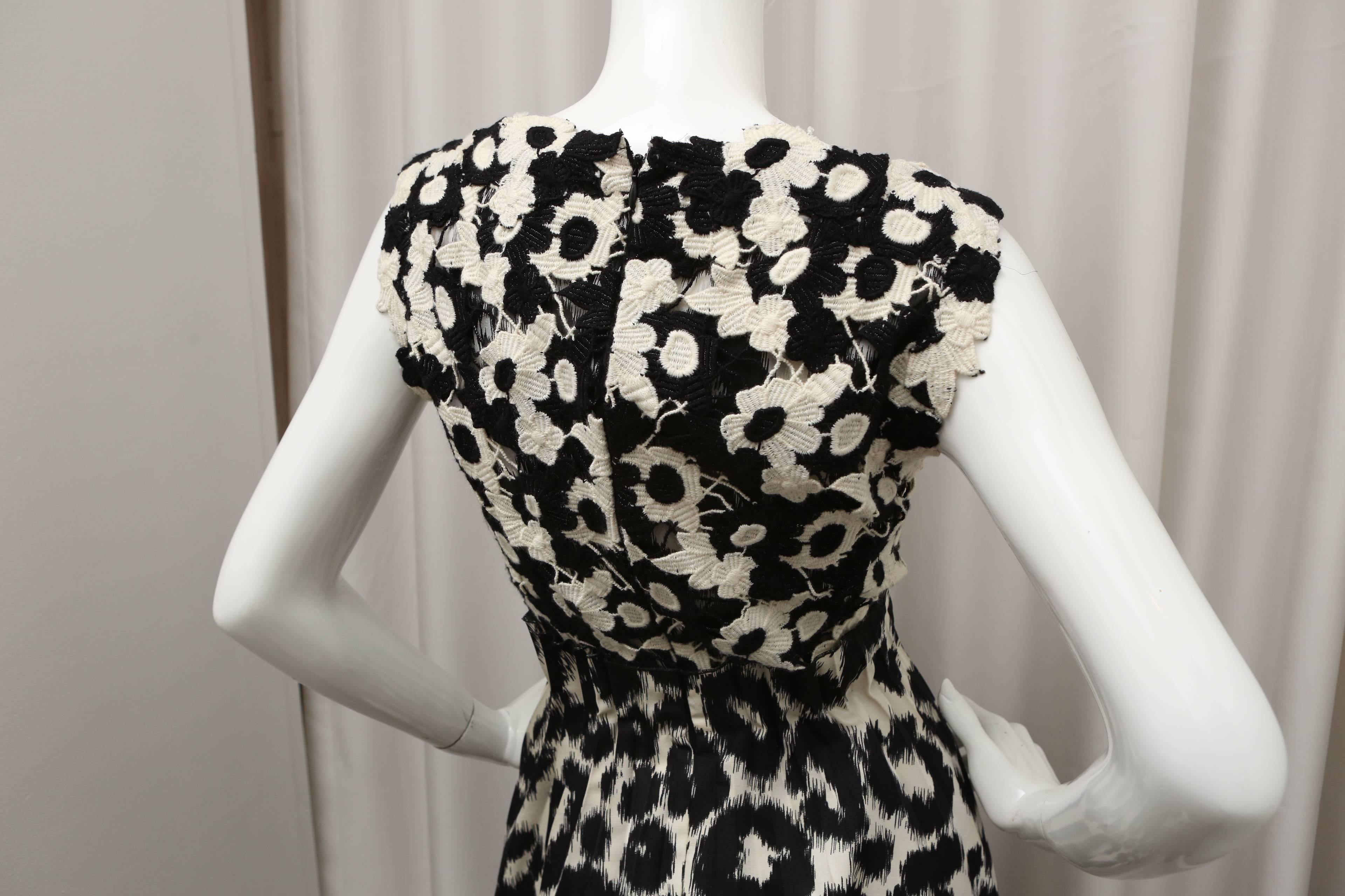 Giambattista Valli Black & White Silk Dress 2