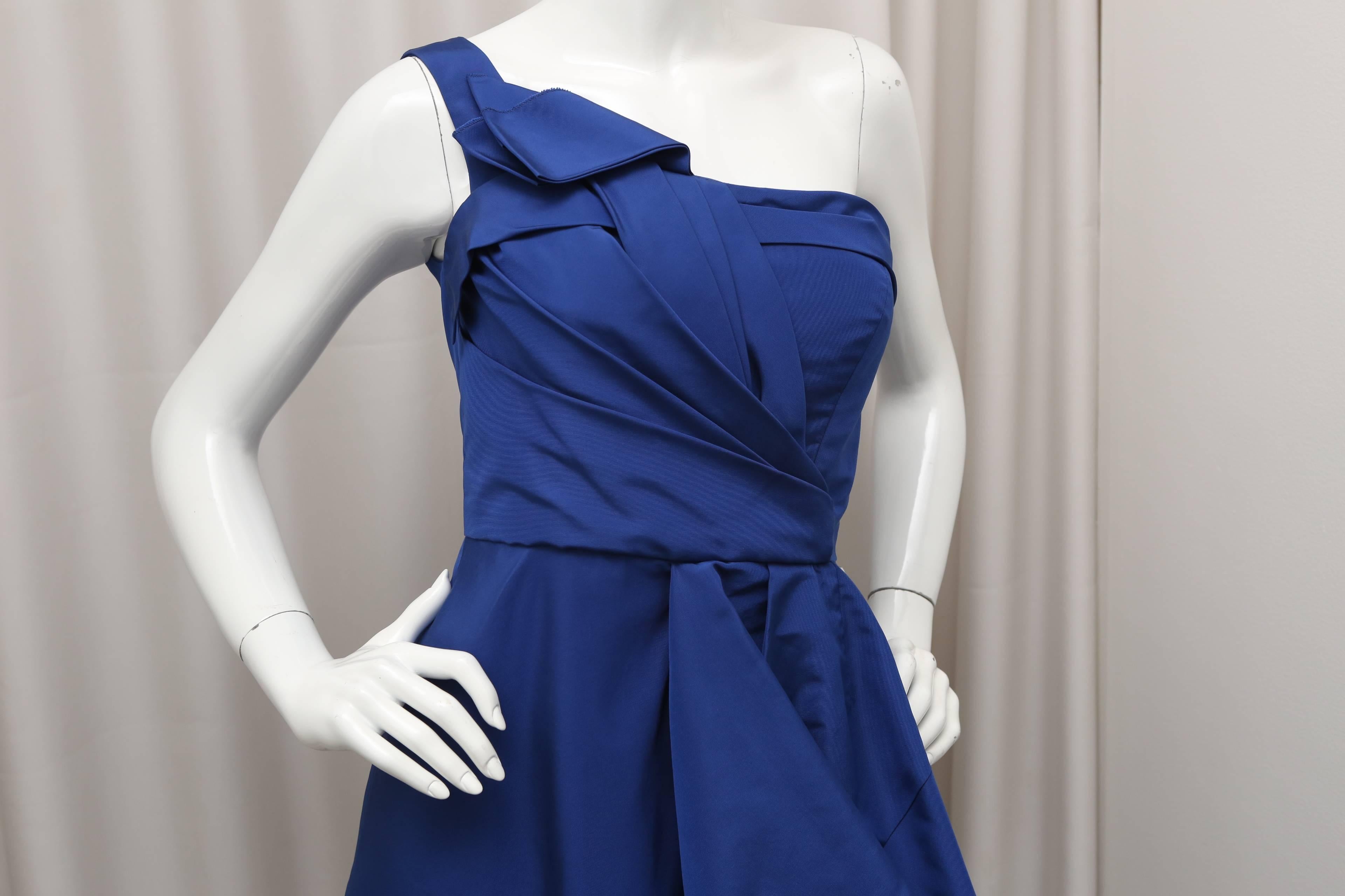 Oscar de la Renta Royal Blue Dress 2