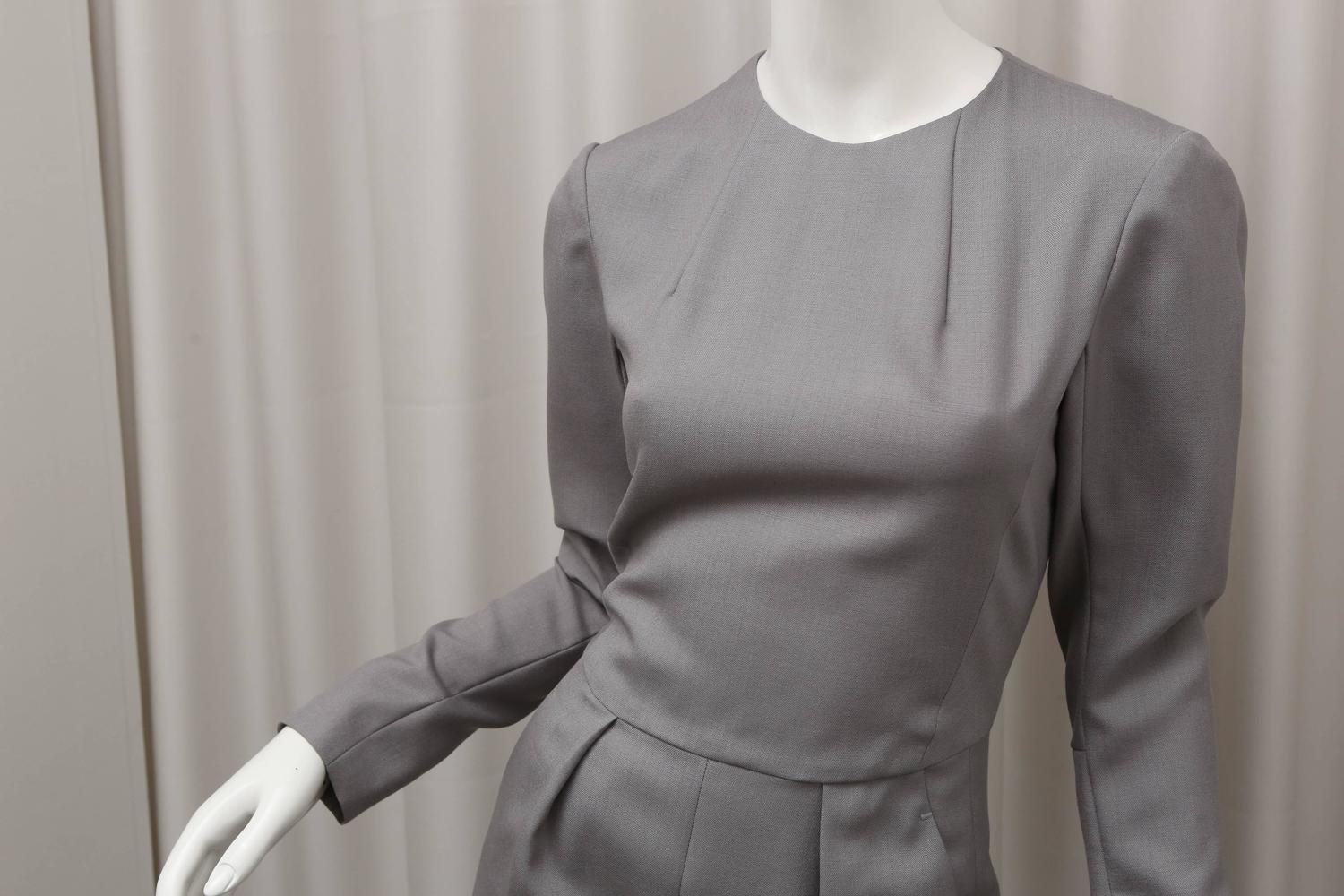 YSL Grey Wool Jumpsuit For Sale at 1stdibs