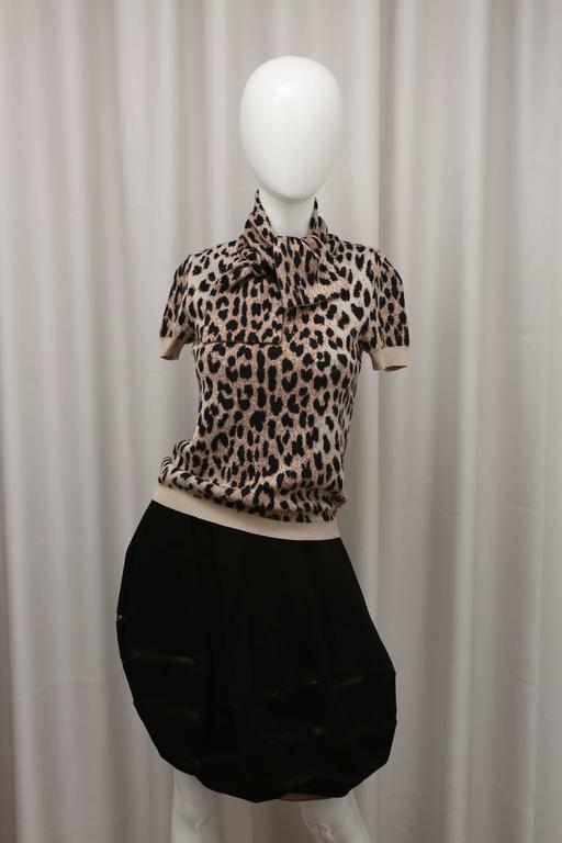 Valentino Leopard Print Cashmere Sweater For Sale at 1stDibs