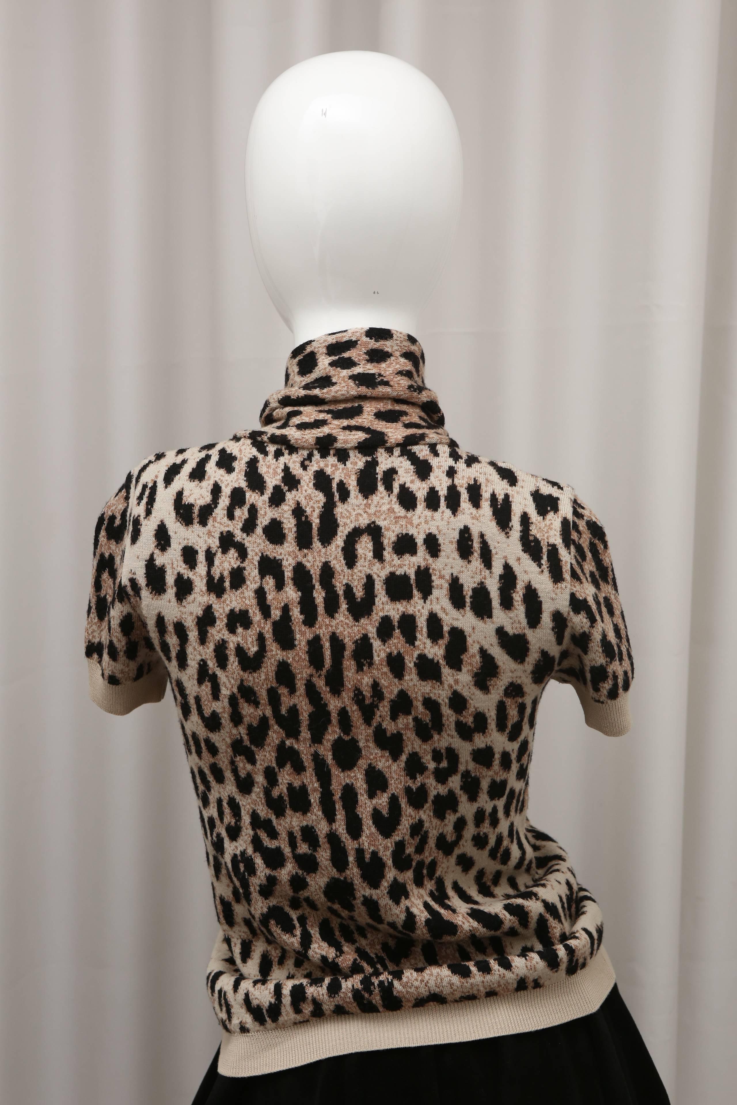Women's Valentino Leopard Print Cashmere Sweater