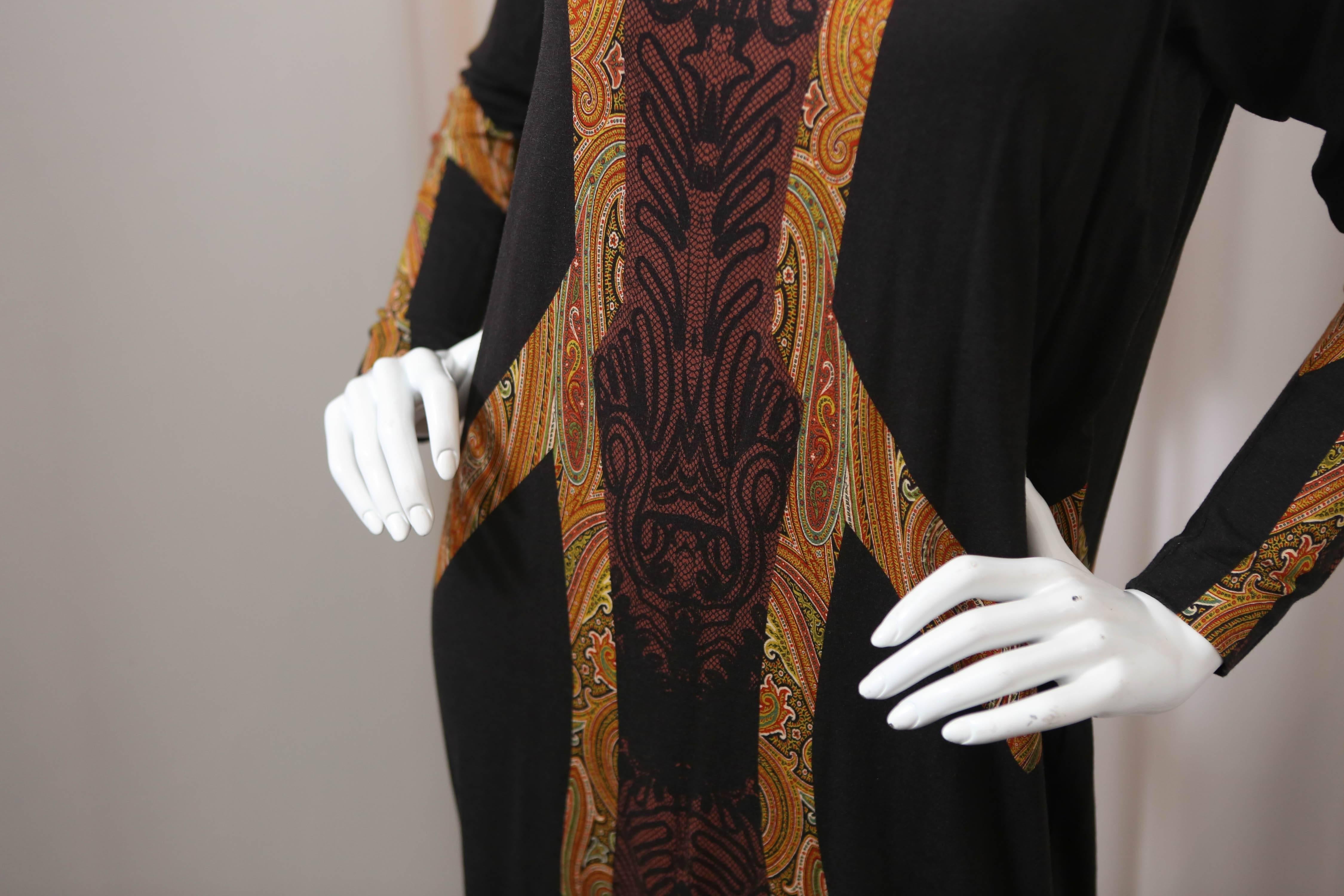 ETRO Black Paisley Patterned Dress 2