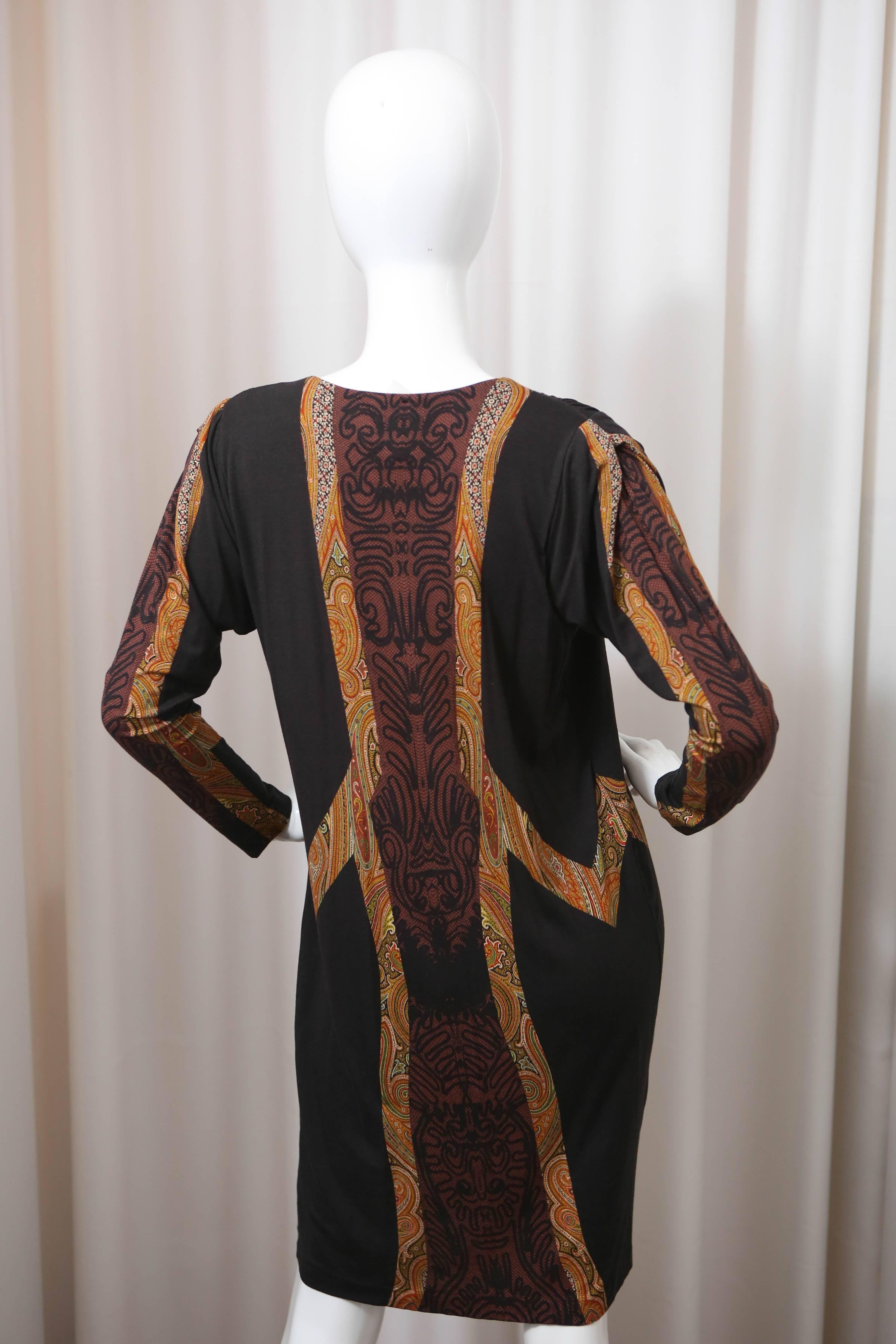 ETRO Black Paisley Patterned Dress 3