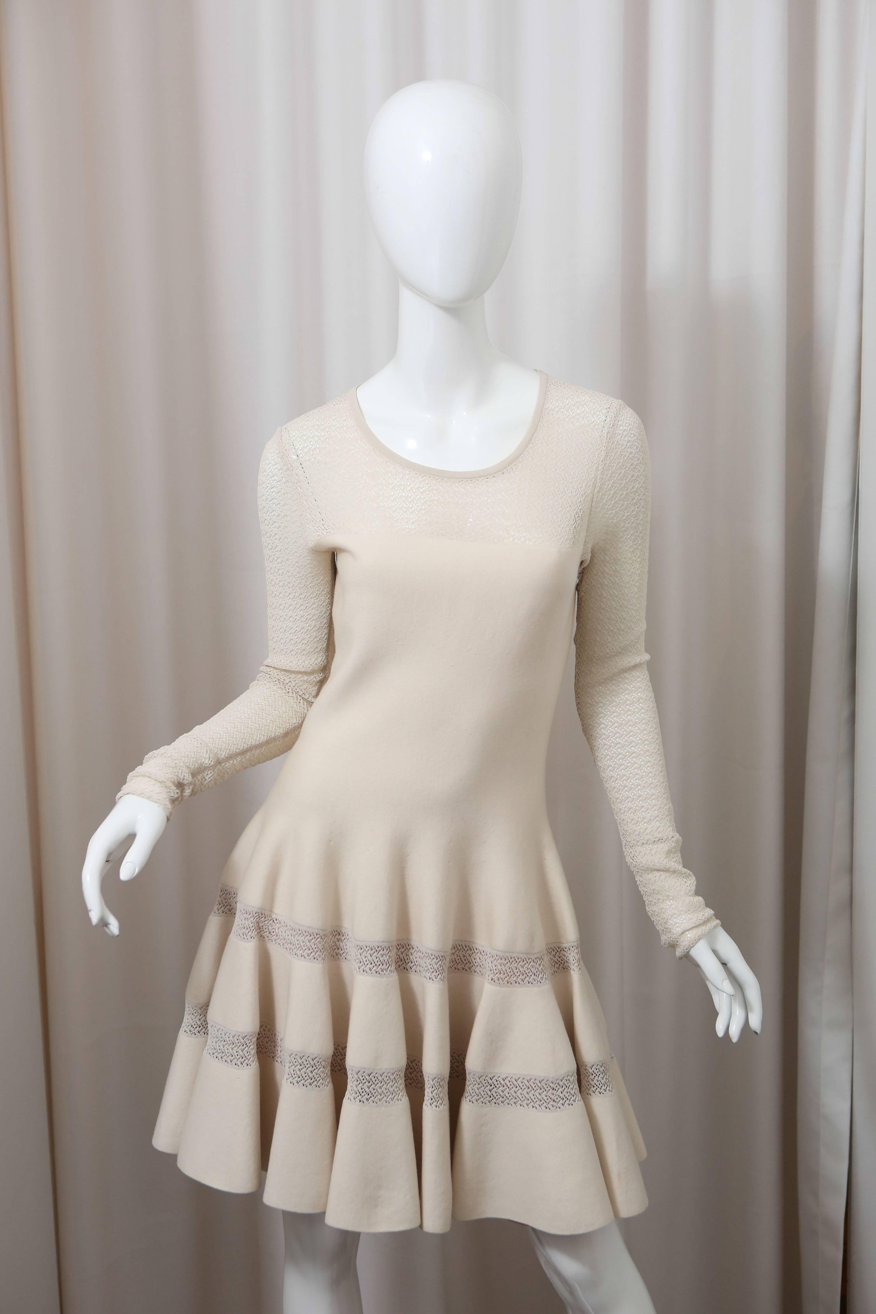 Alaia Cream Knit Dress 2