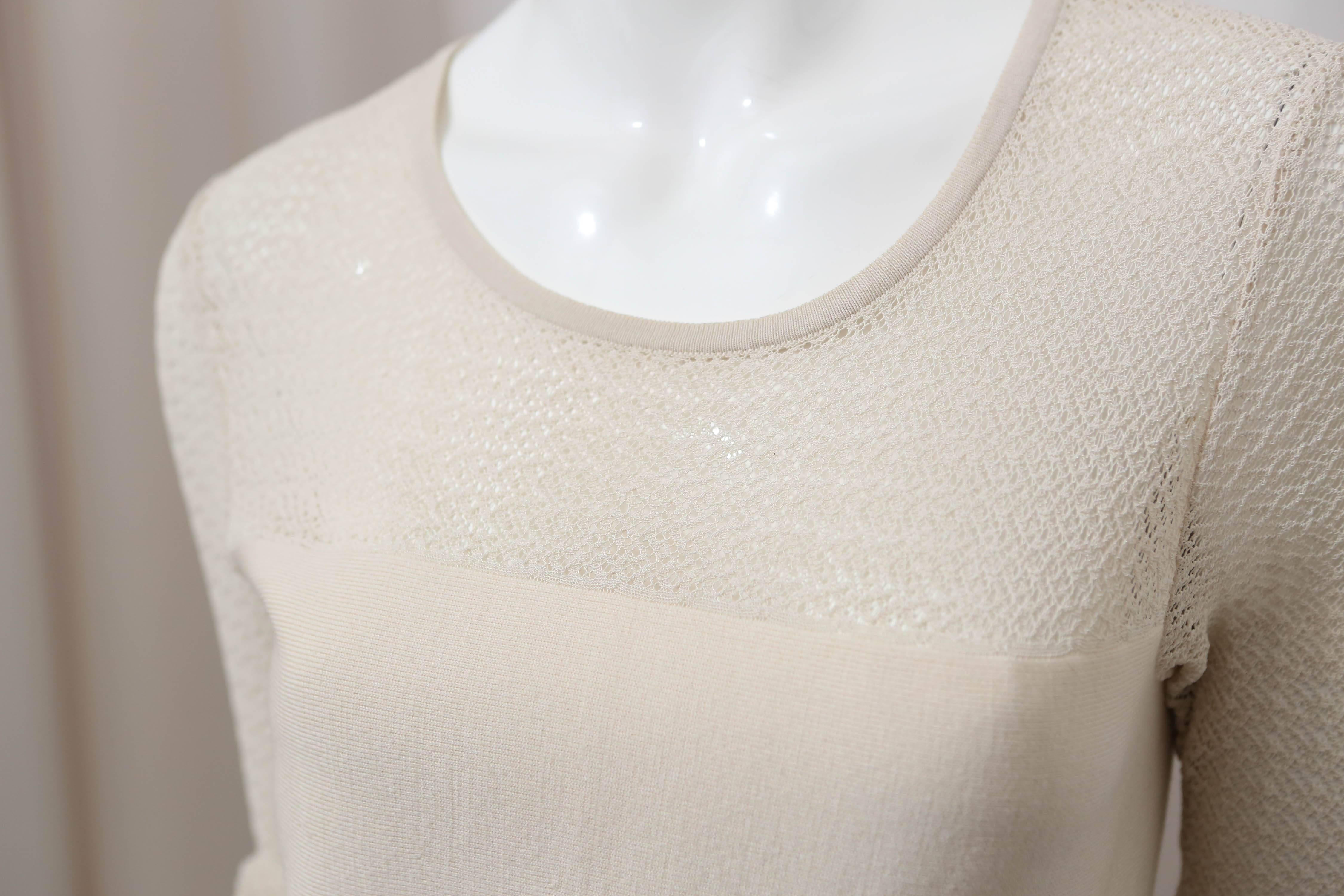 Alaia Cream Knit Dress 1