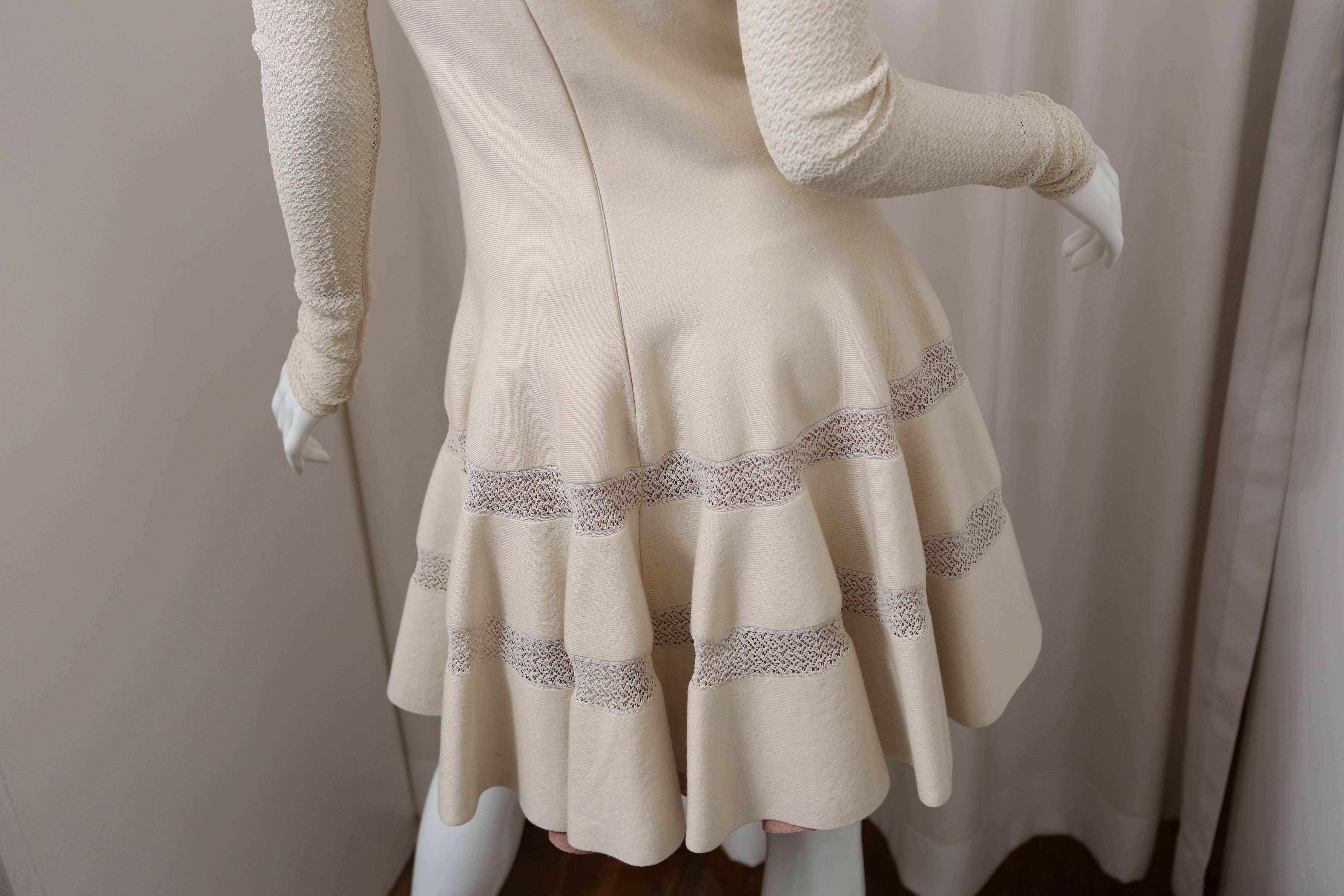 Women's Alaia Cream Knit Dress