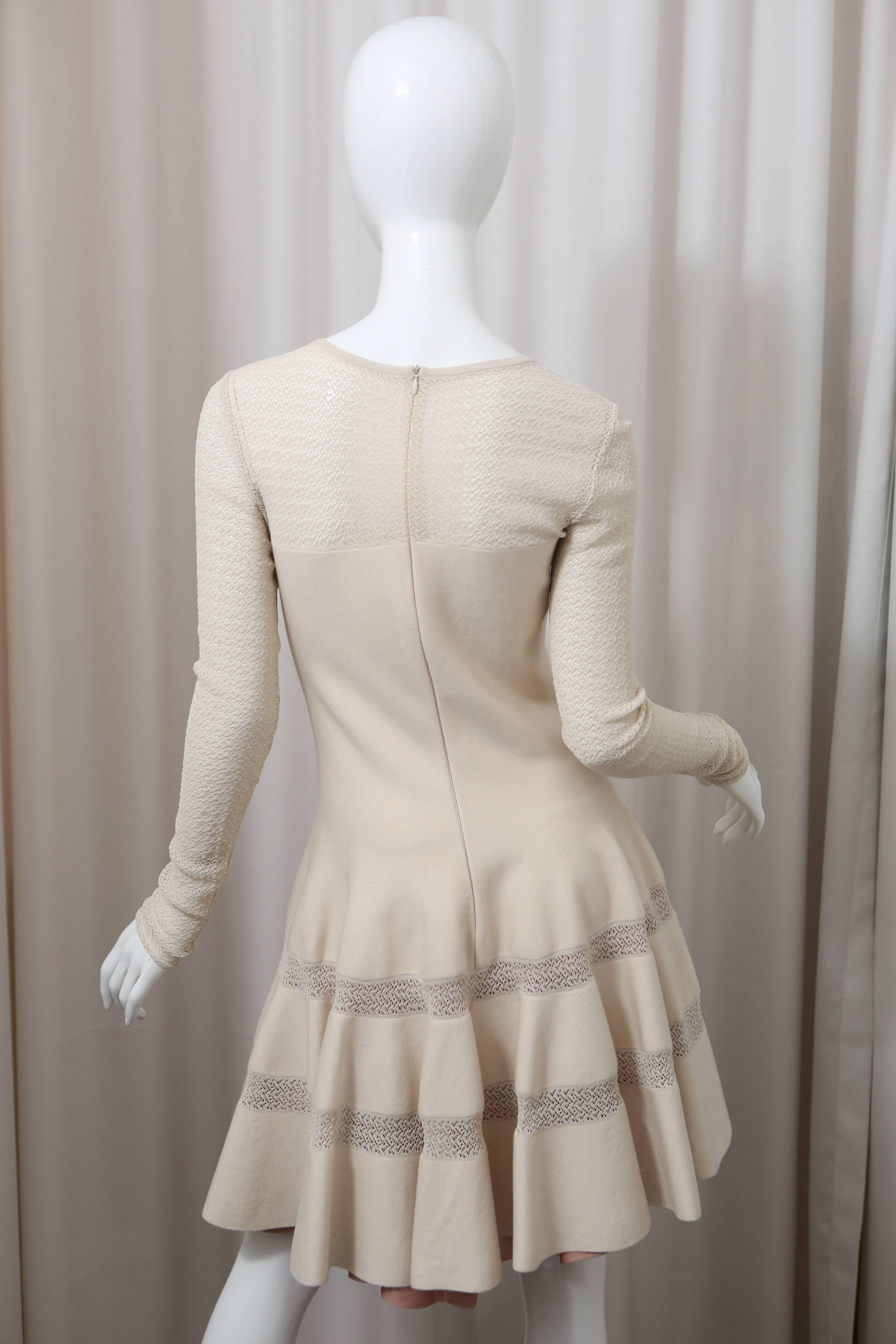 Alaia Cream Knit Dress 3