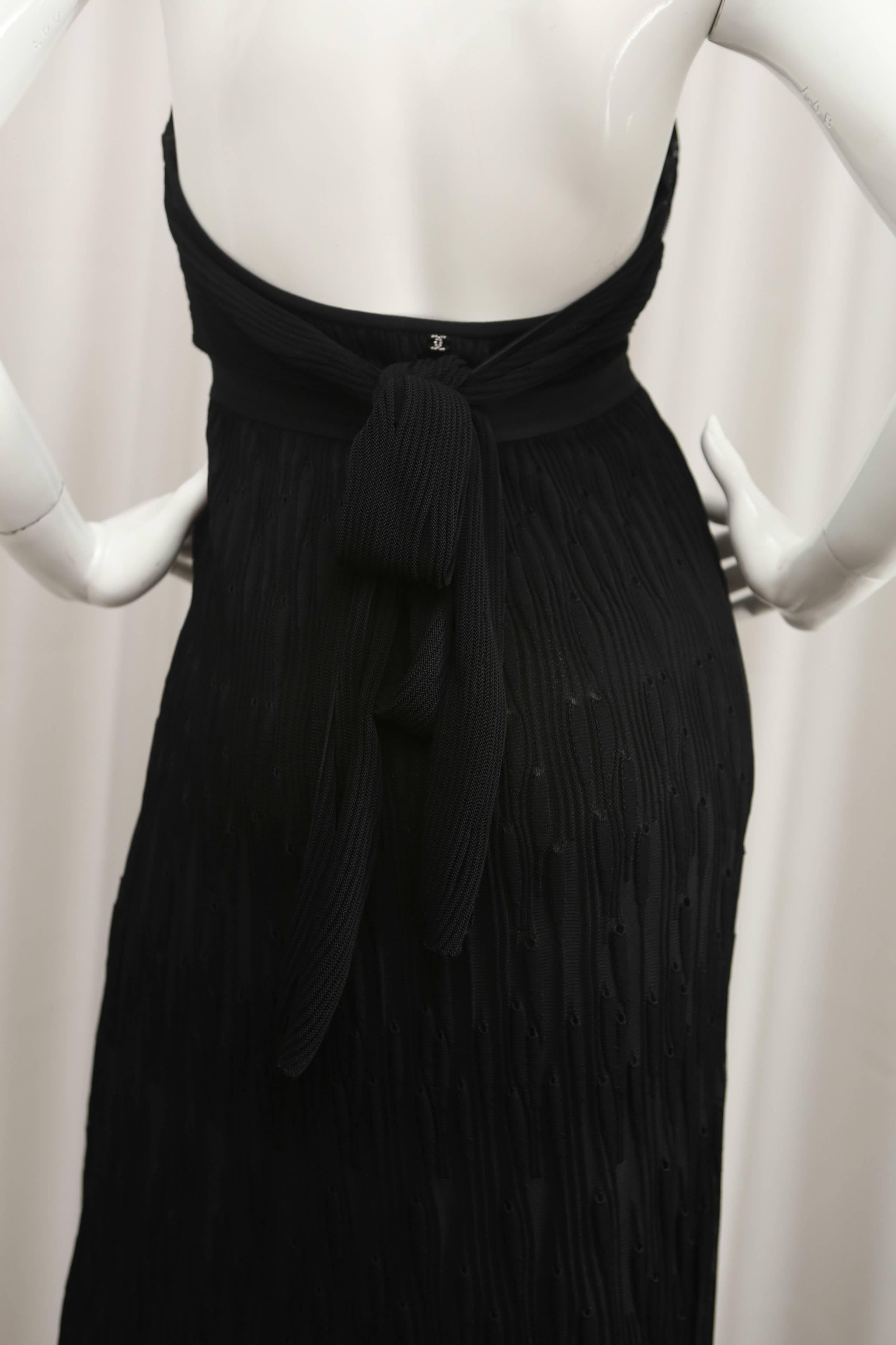 Women's or Men's Chanel Black Halter Dress