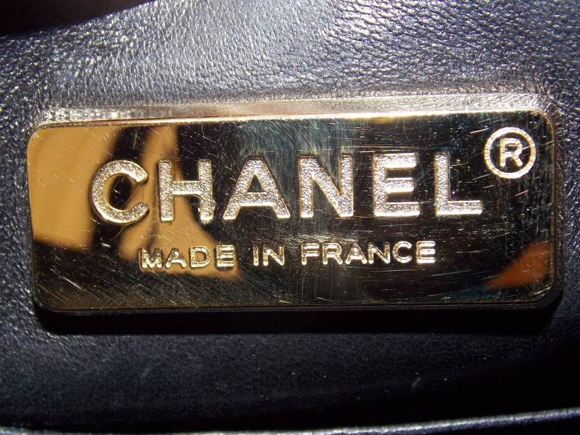 Chanel Black Crocodile Single Flap Handbag 1