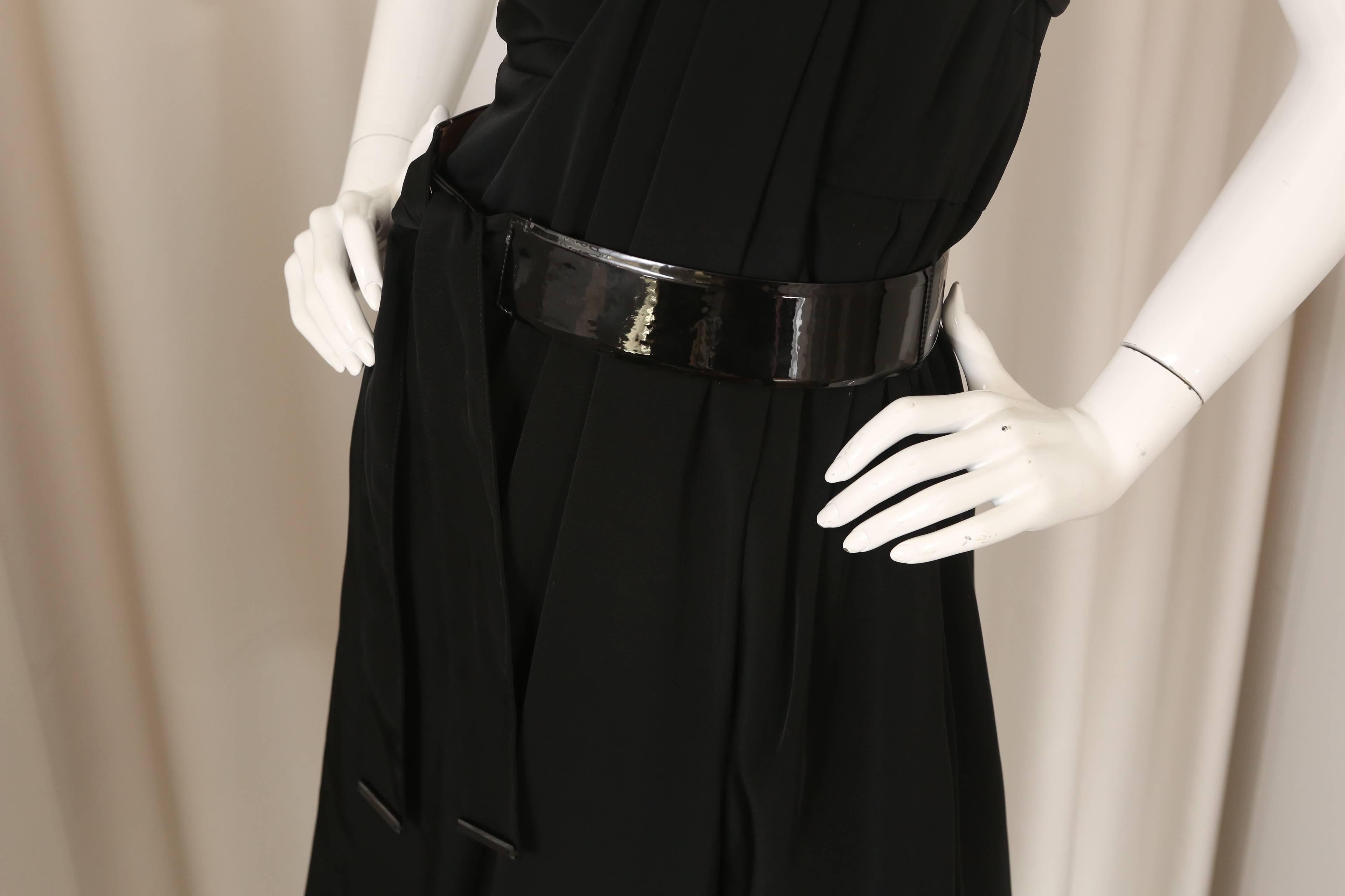 Women's Gucci Black Cocktail Dress W/ Belt & Embellishment 