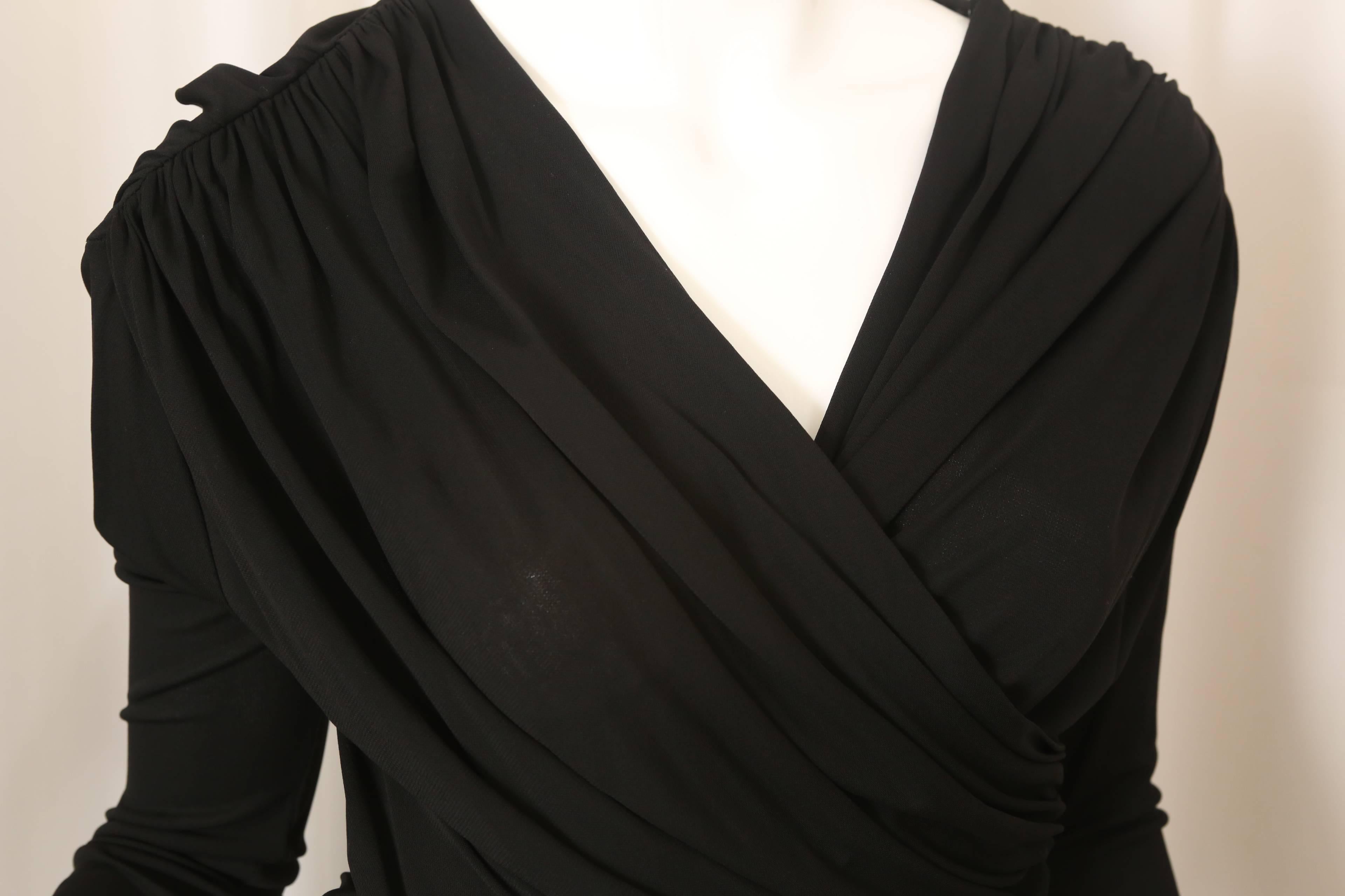 Derek Lam Black Long Sleeve Dress W/ Faux Wrap  1