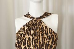 Michael Kors S/L Leopard Printed Cocktail Dress