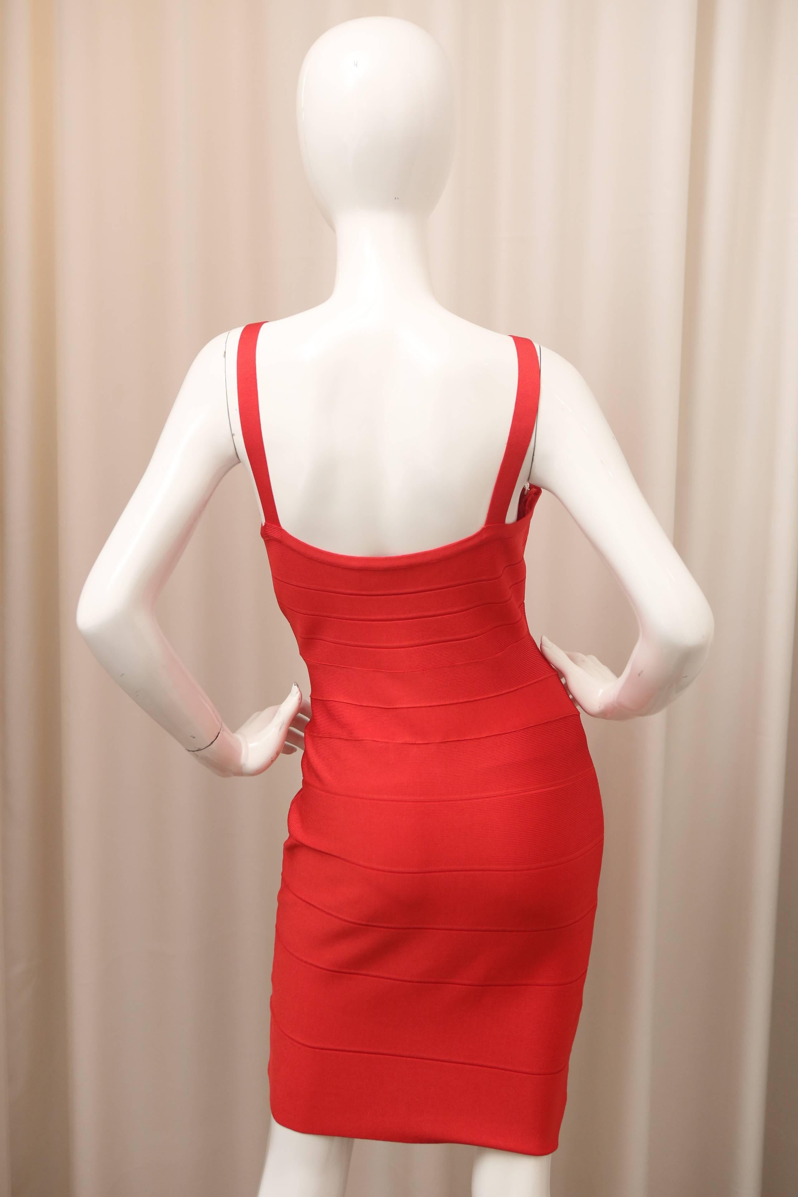 herve leger red dress