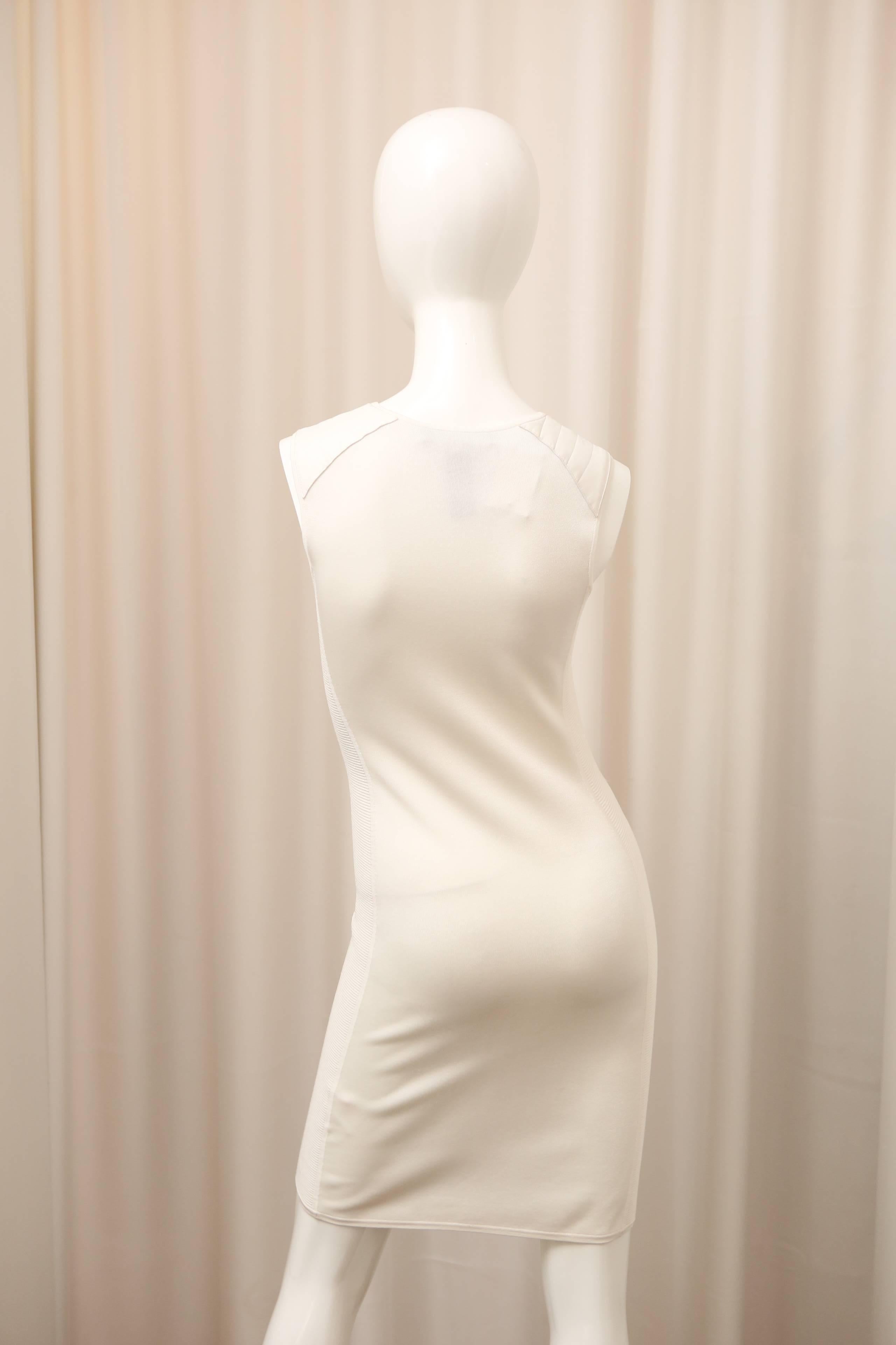 Beige Ralph Lauren Black Label Ivory Sleeveless Dress