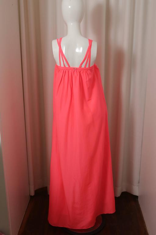 Escada Sport Neon Pink Maxi Dress W/ Criss-Cross Straps For Sale at ...