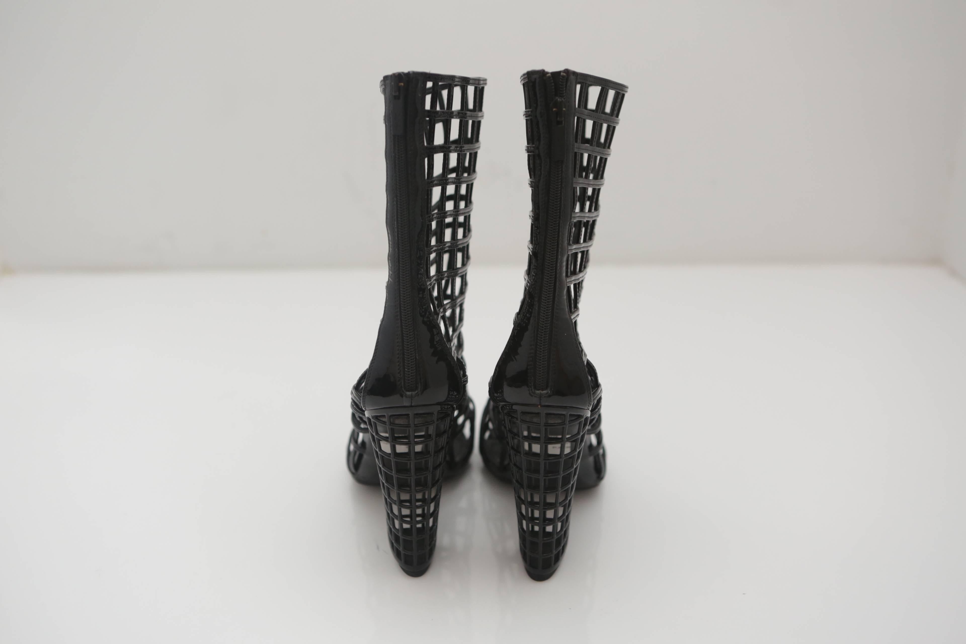 ysl caged boots