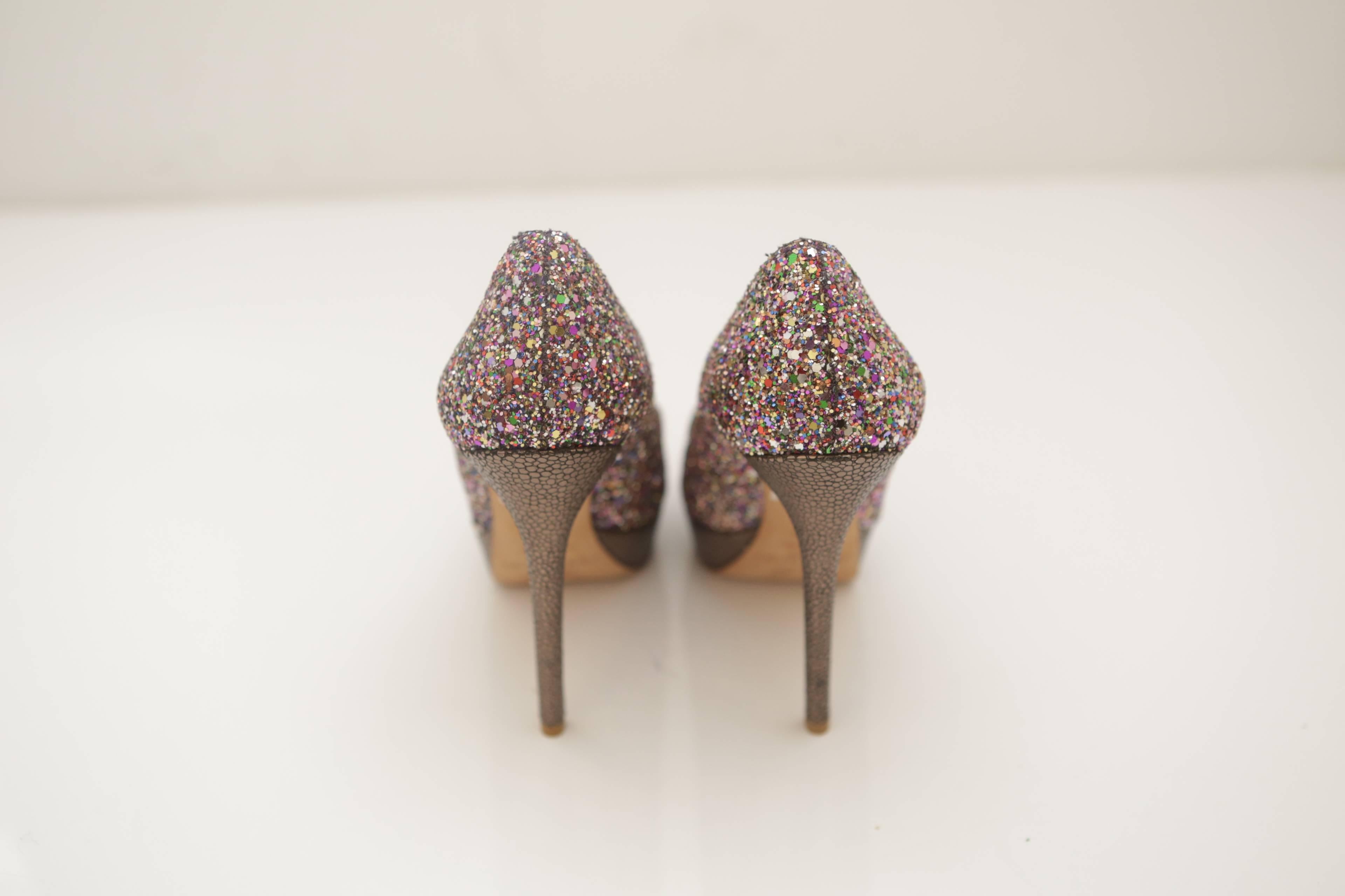 Jimmy Choo multi-colored glitter 4