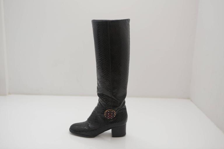 chanel snake boots