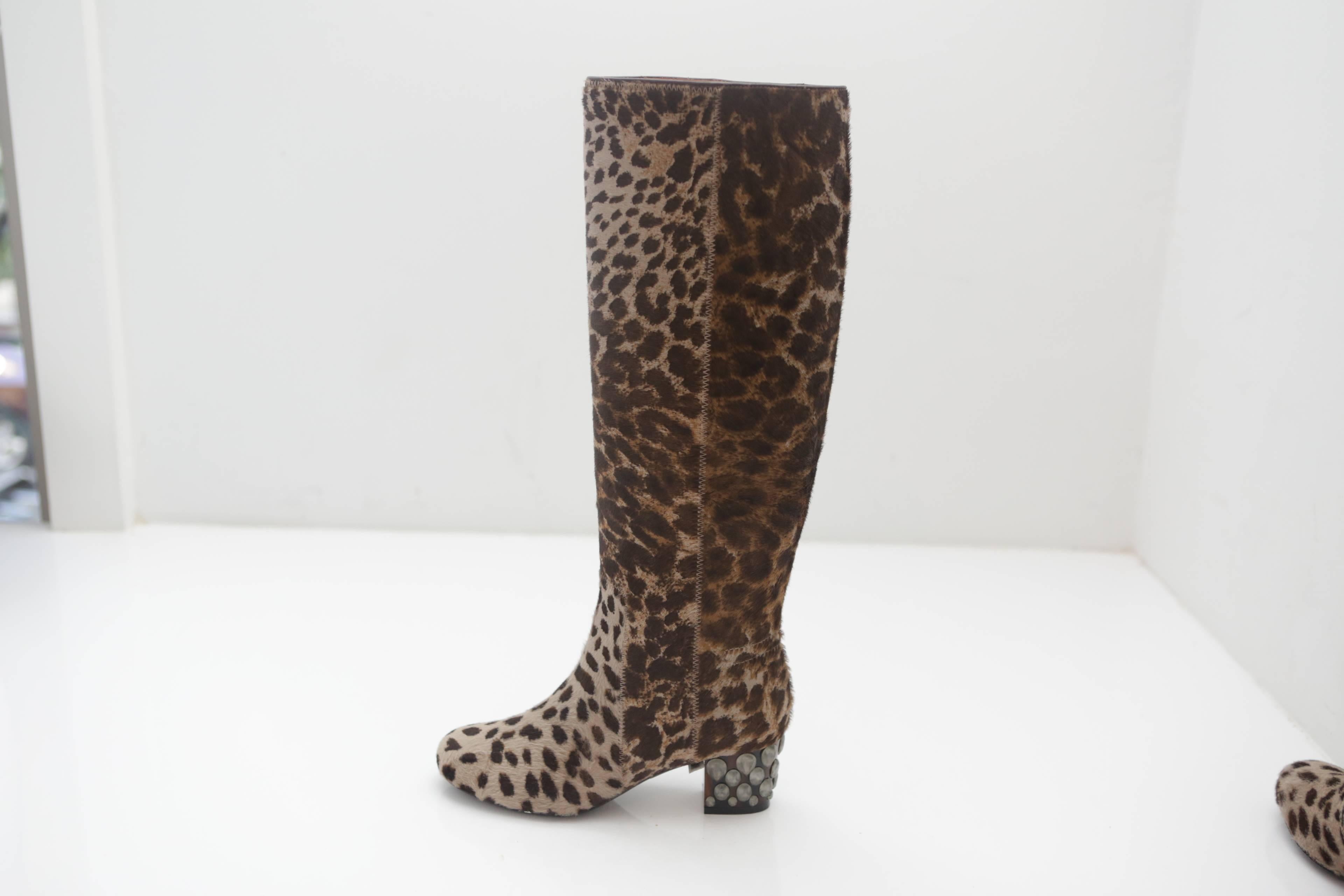 Lanvin Leopard Print Boots 2