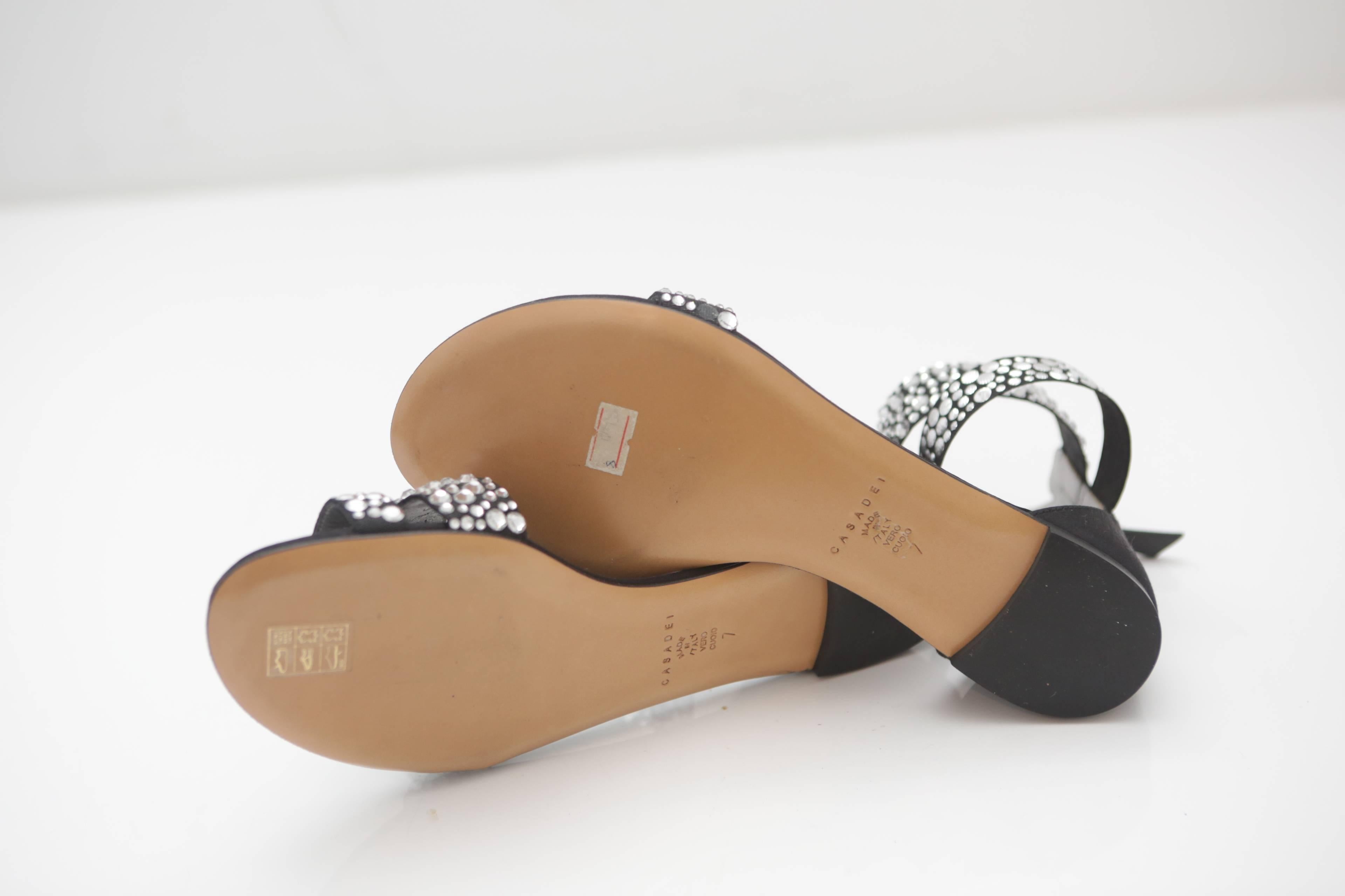 Casadei Crystal Sandal Flats 2